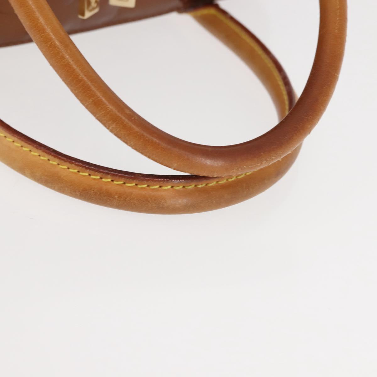 LOUIS VUITTON Monogram Vernis Tompkins Square Bag Bronze M91103 LV Auth BA6294