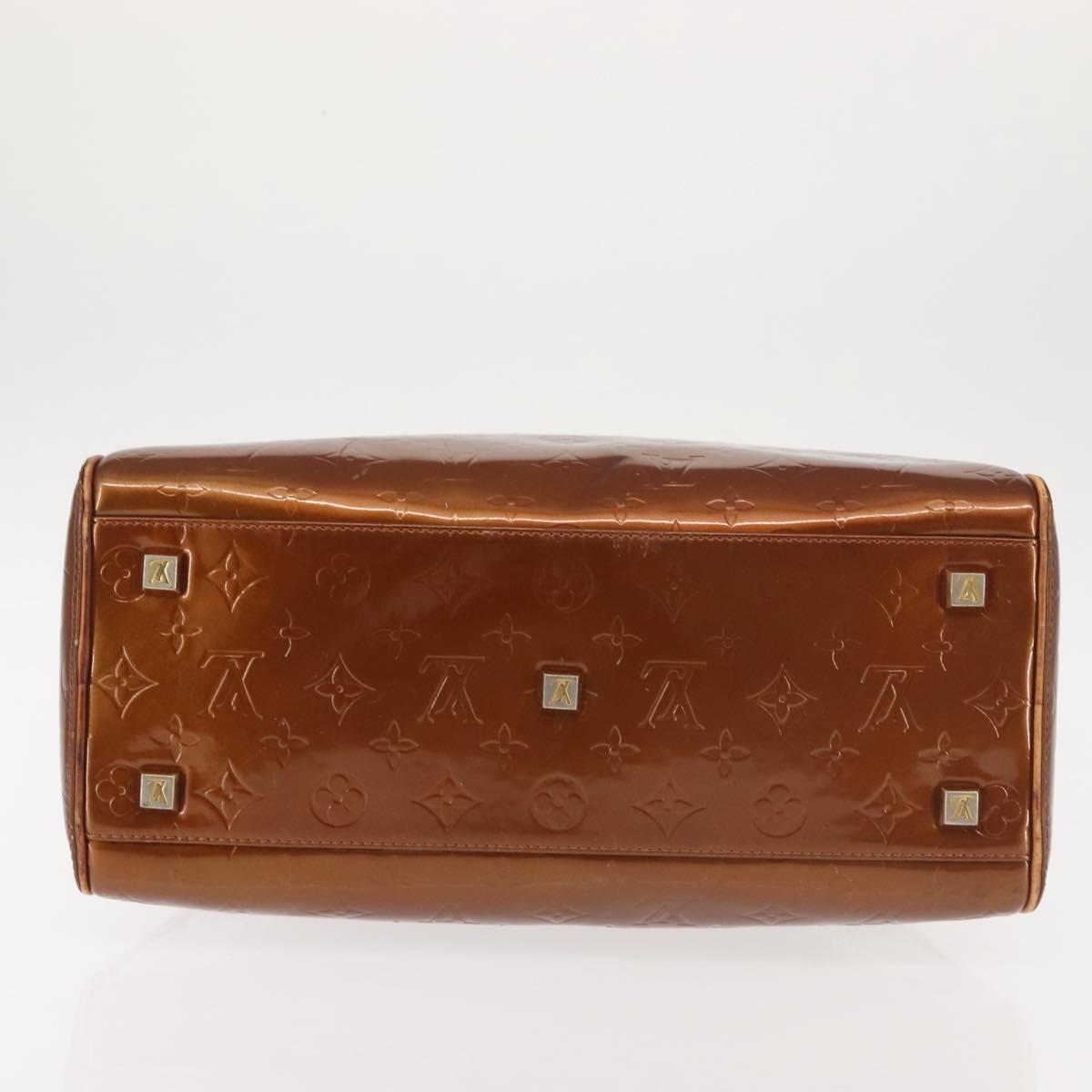 LOUIS VUITTON Monogram Vernis Tompkins Square Bag Bronze M91103 LV Auth BA6294