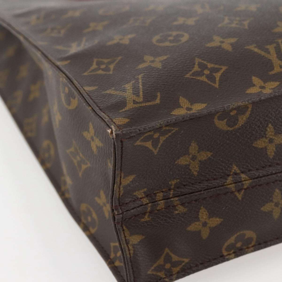 LOUIS VUITTON Monogram Sac Plat Hand Bag M51140 LV Auth BA6304