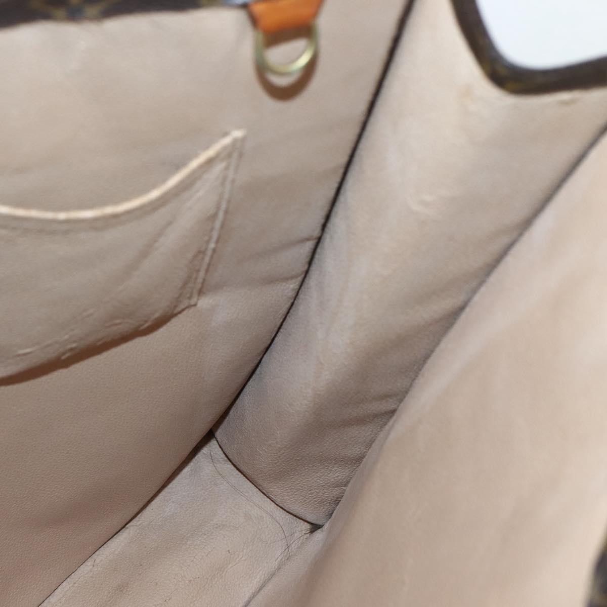 LOUIS VUITTON Monogram Sac Plat Hand Bag M51140 LV Auth BA6304