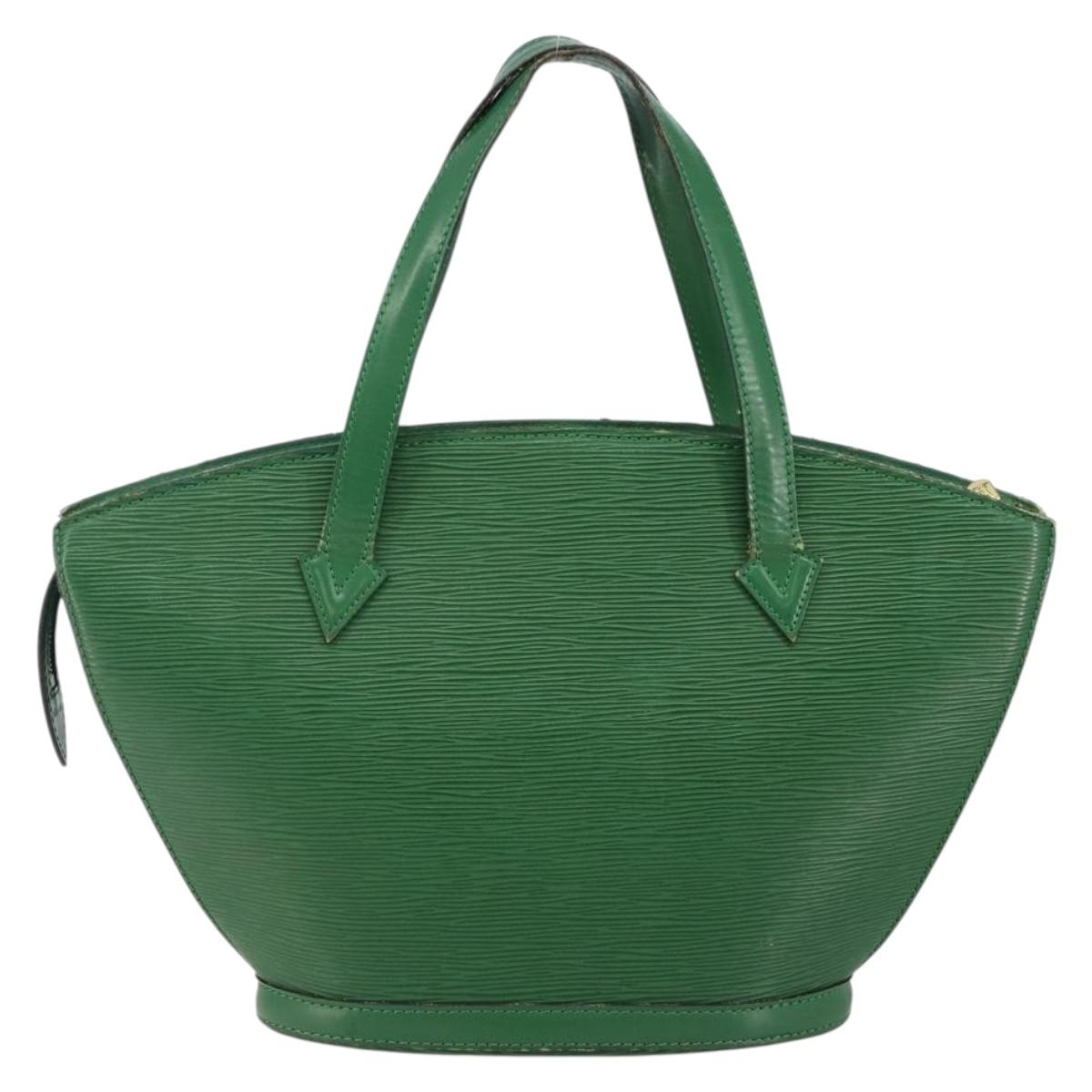 LOUIS VUITTON Epi Saint Jacques Hand Bag Green M52274 LV Auth BA6312