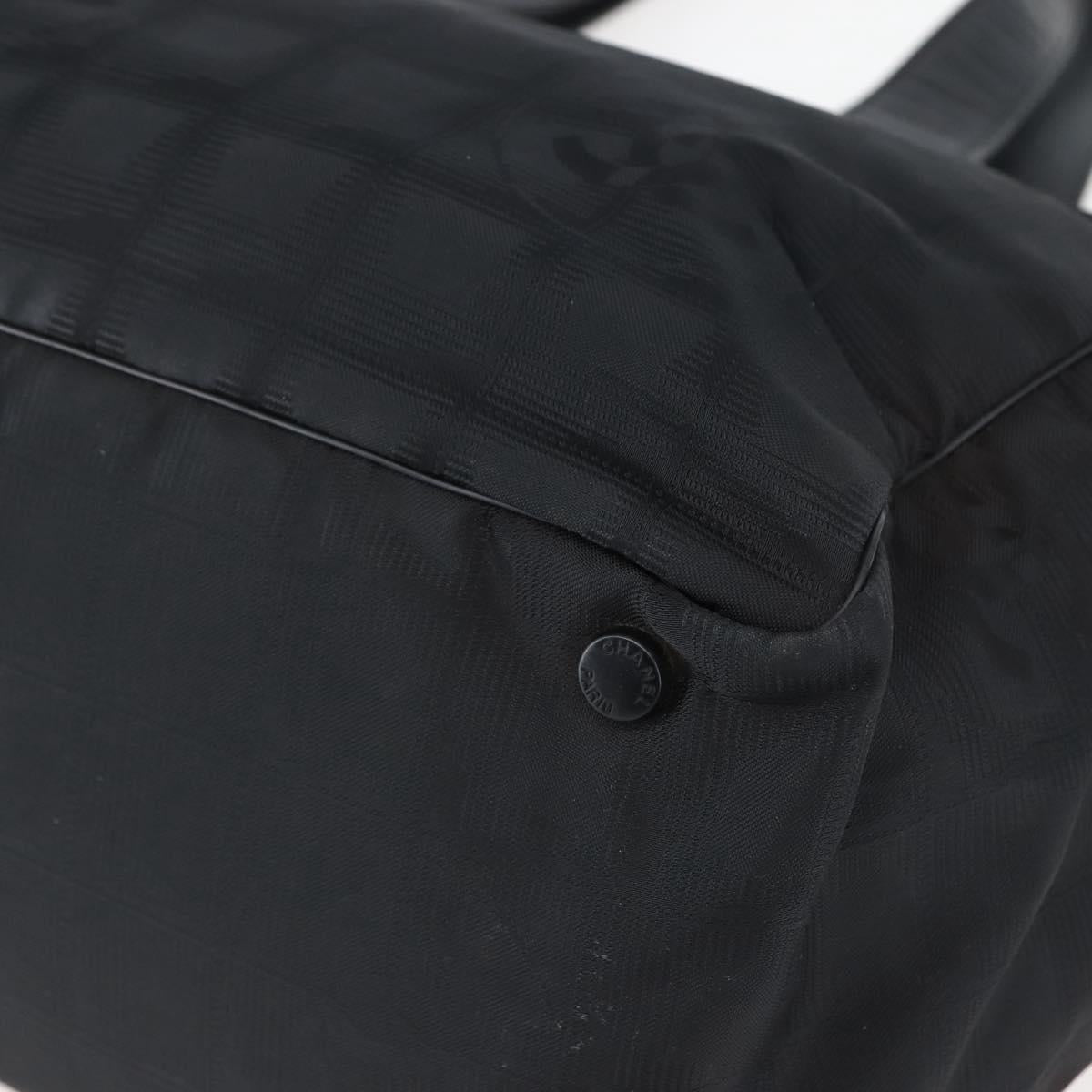 CHANEL New Travel Line Tote Bag Nylon Black CC Auth BA6319