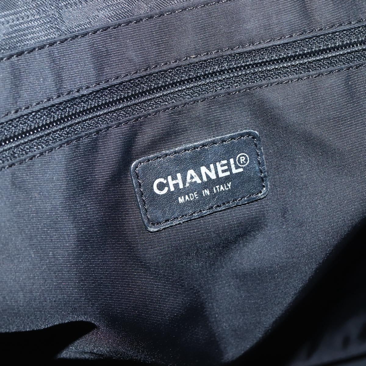 CHANEL New Travel Line Tote Bag Nylon Black CC Auth BA6319