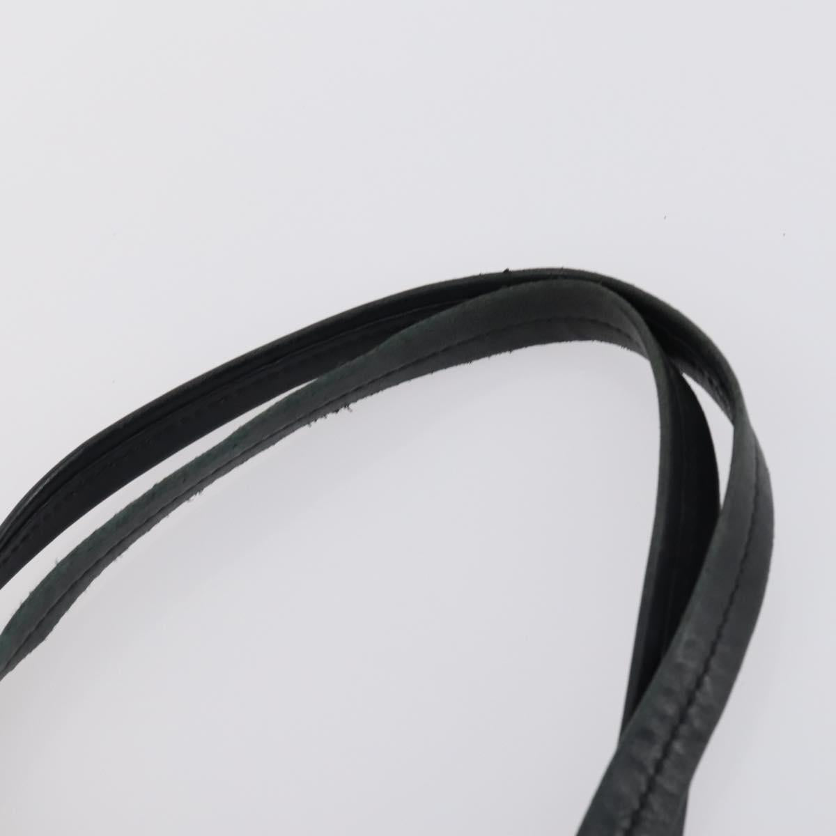 CELINE Horizontal Cabas Tote Bag Canvas Leather Beige Black Auth BA6326