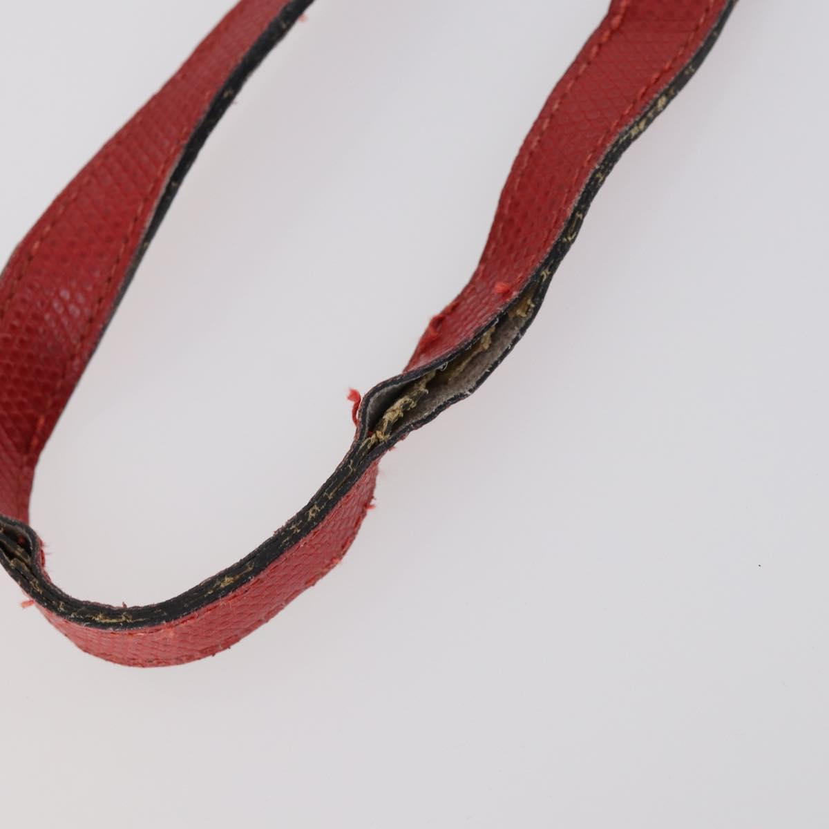 Salvatore Ferragamo Shoulder Bag Leather Canvas 3Set Red Black Auth BA6335