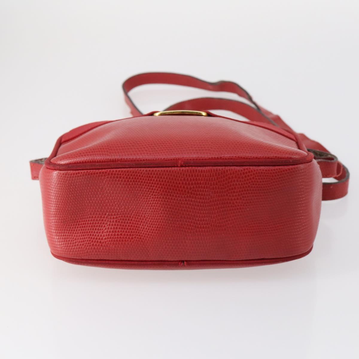 Salvatore Ferragamo Shoulder Bag Leather Canvas 3Set Red Black Auth BA6335