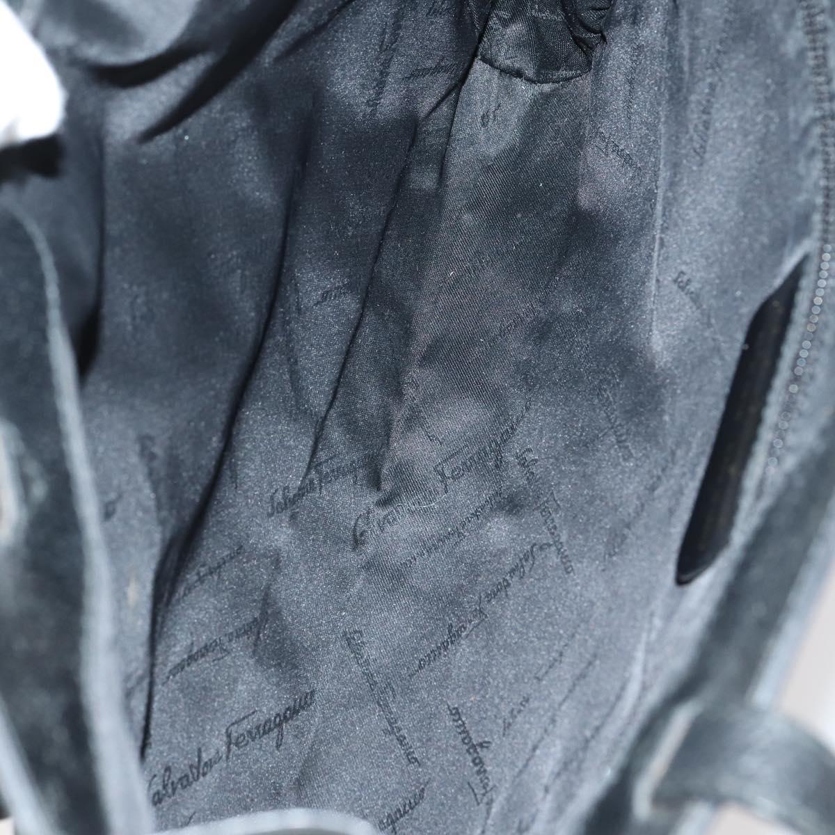 Salvatore Ferragamo Shoulder Bag Leather Canvas 3Set Red Black Auth BA6335