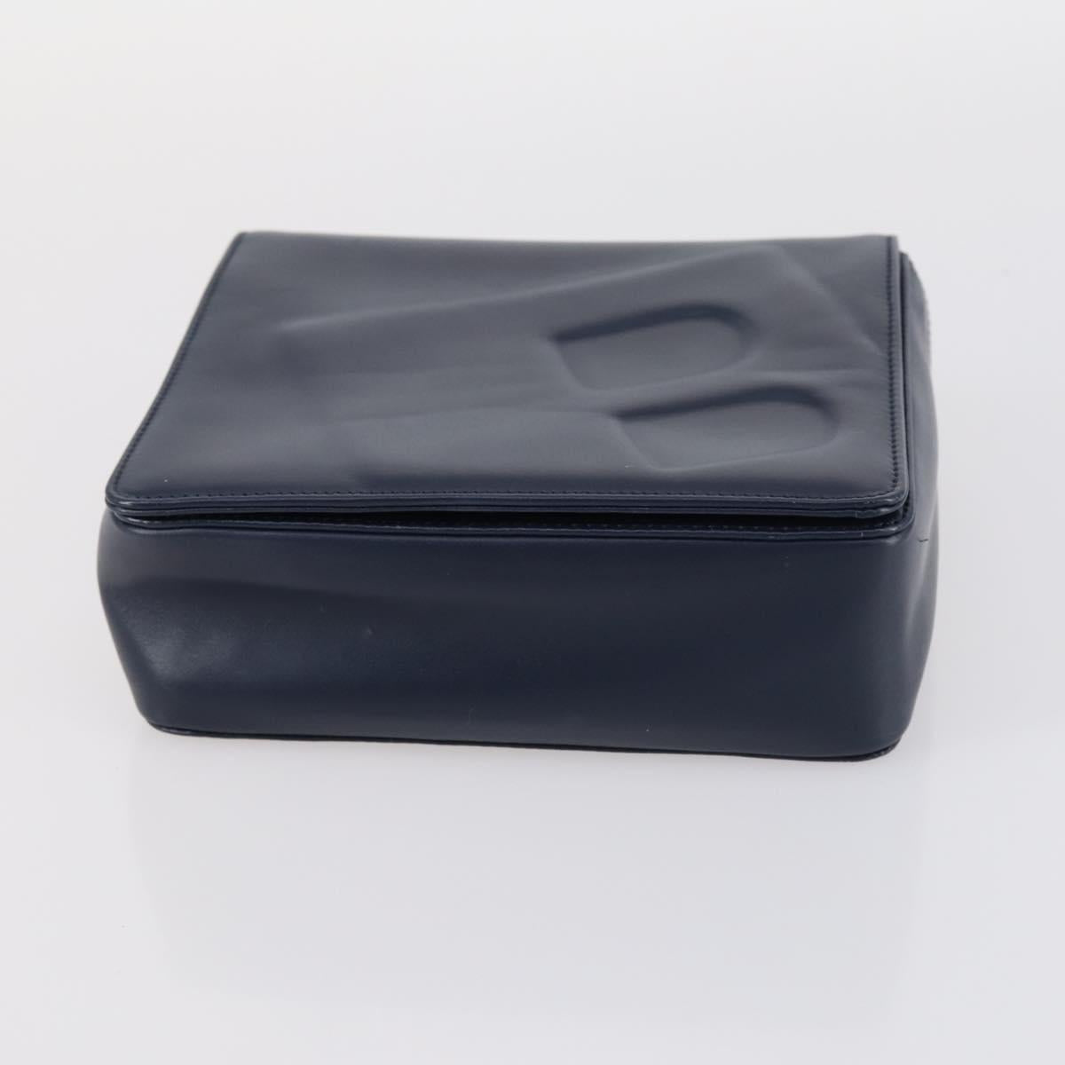 BALLY Givenchy Shoulder Bag Leather 3Set Black Navy Auth BA6336