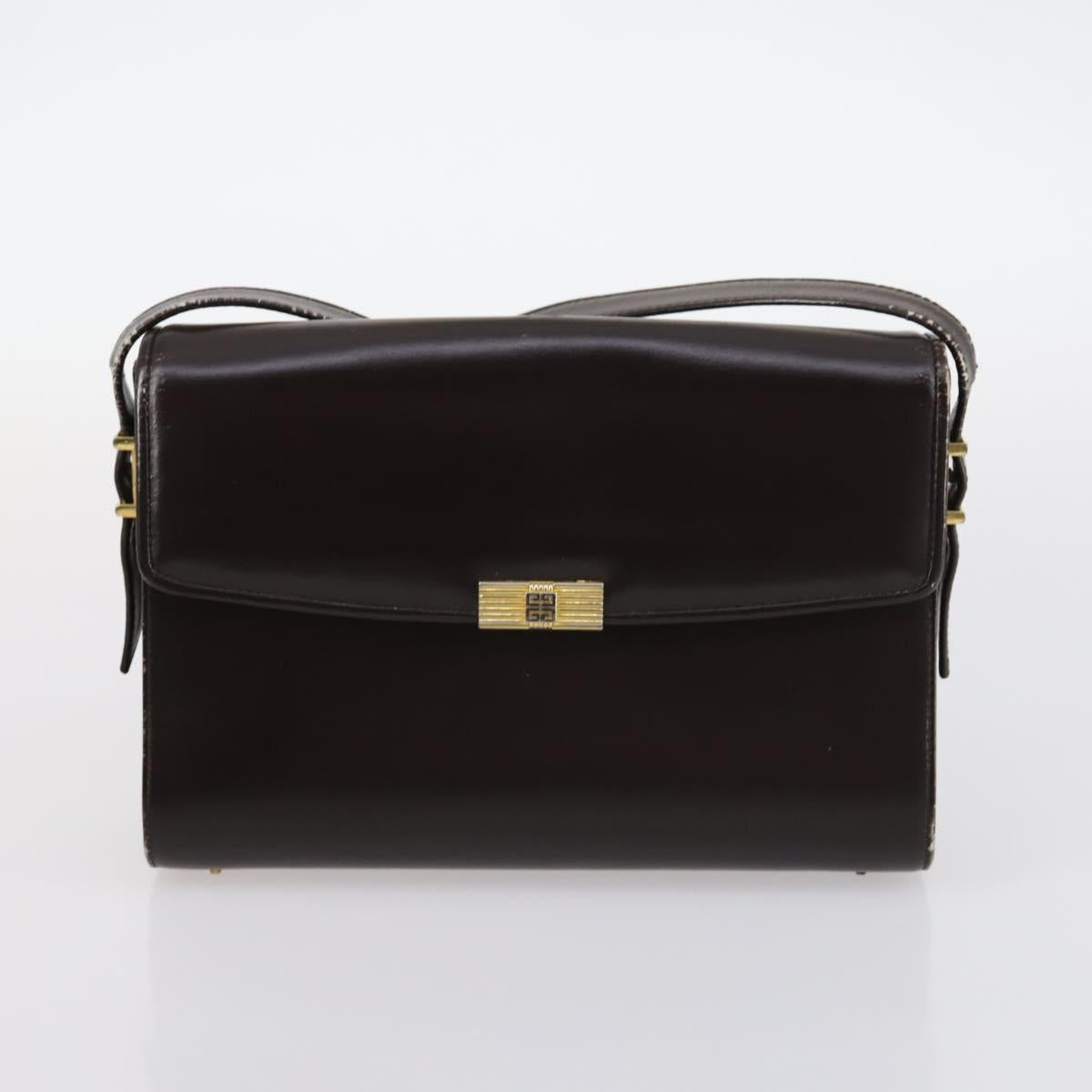 BALLY Givenchy Shoulder Bag Leather 3Set Black Navy Auth BA6336