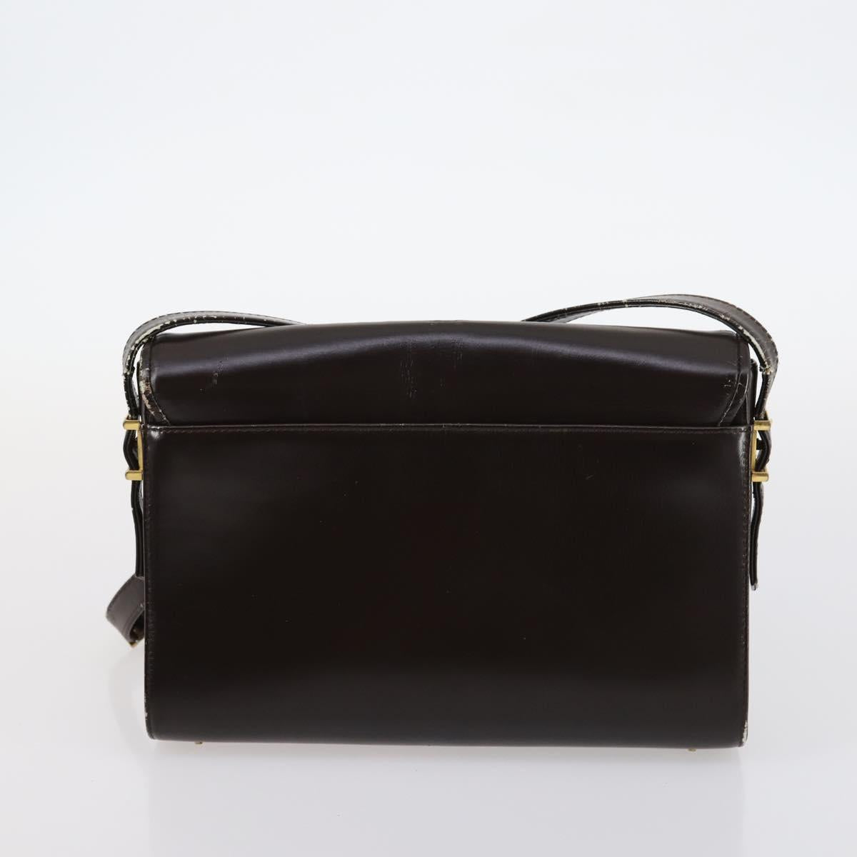 BALLY Givenchy Shoulder Bag Leather 3Set Black Navy Auth BA6336