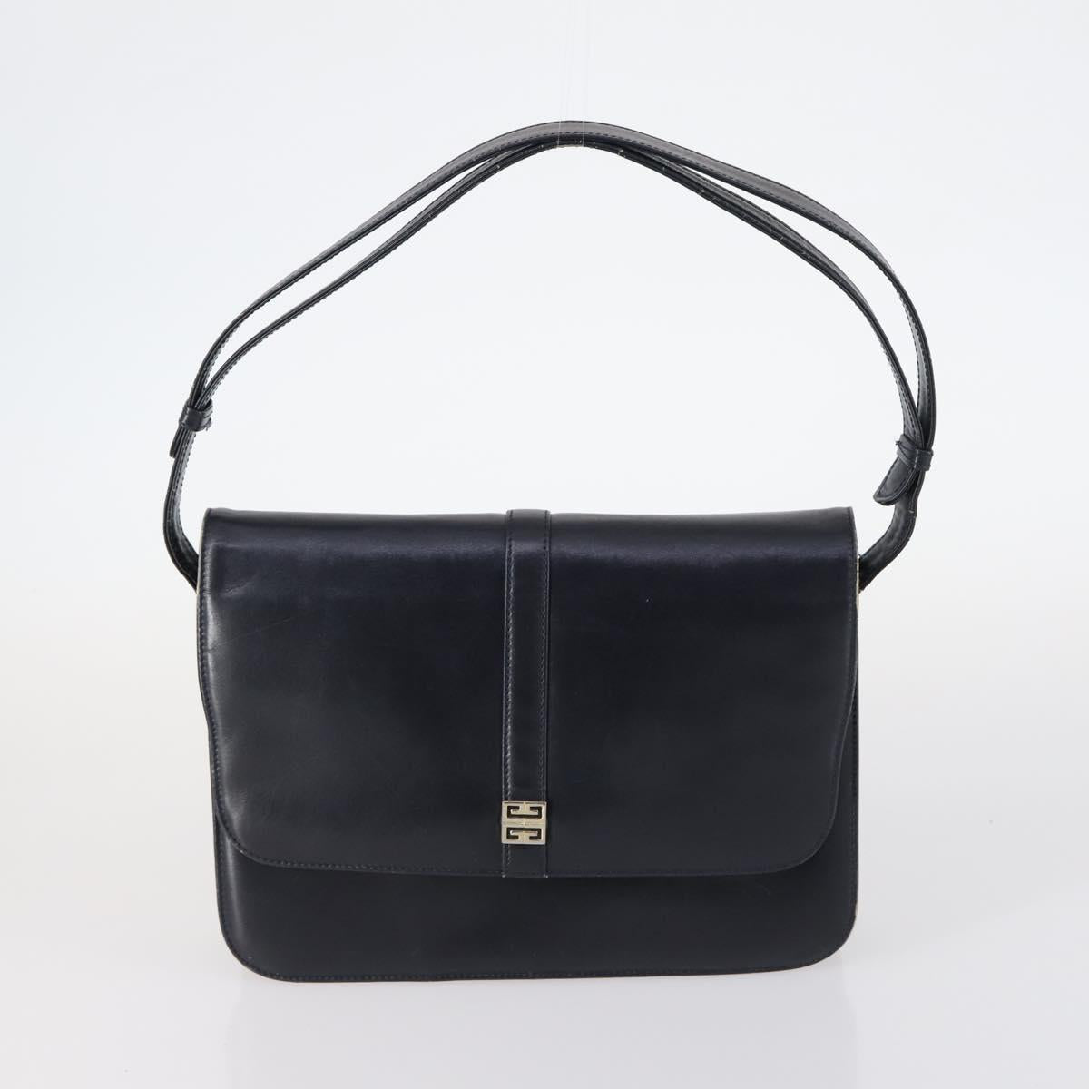 BALLY Givenchy Shoulder Bag Leather 3Set Black Navy Auth BA6336