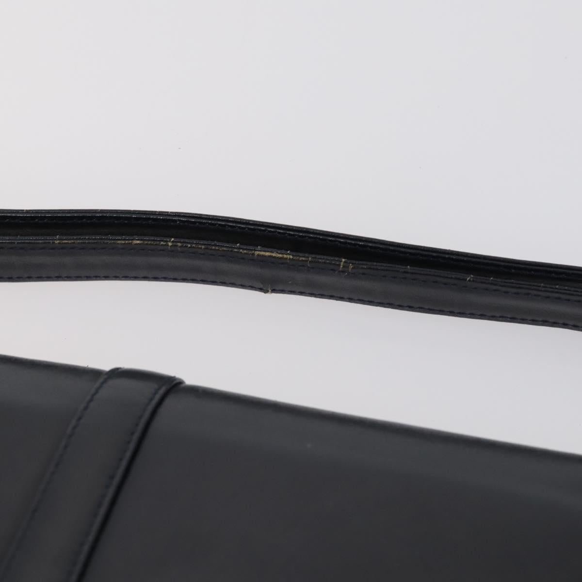 BALLY Givenchy Shoulder Bag Leather 3Set Black Navy Auth BA6336