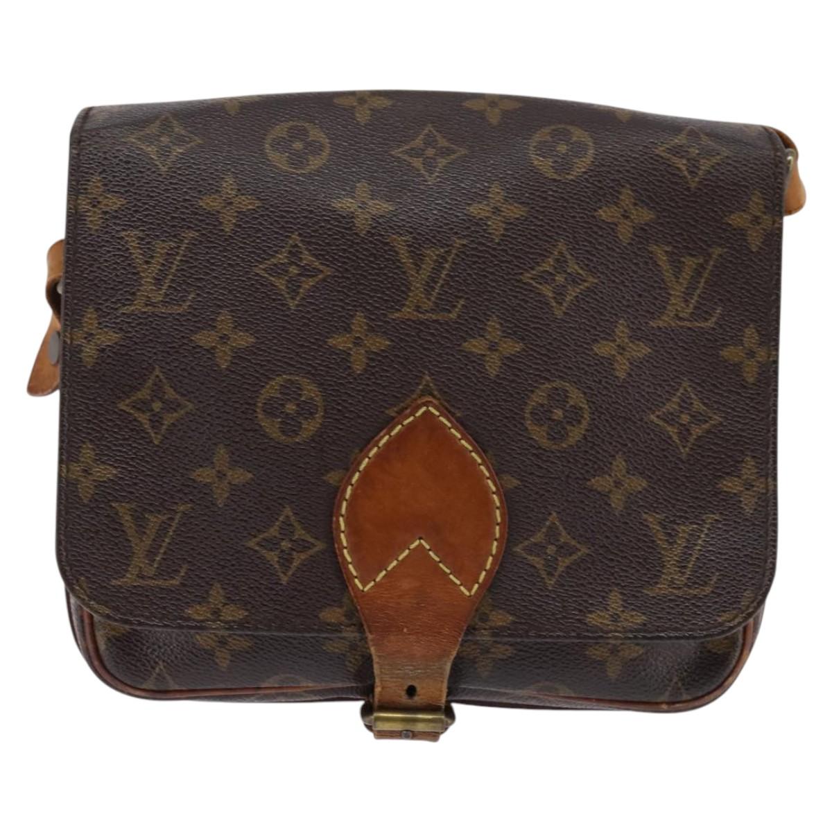 LOUIS VUITTON Monogram Cartouchiere MM Shoulder Bag M51253 LV Auth BA6340