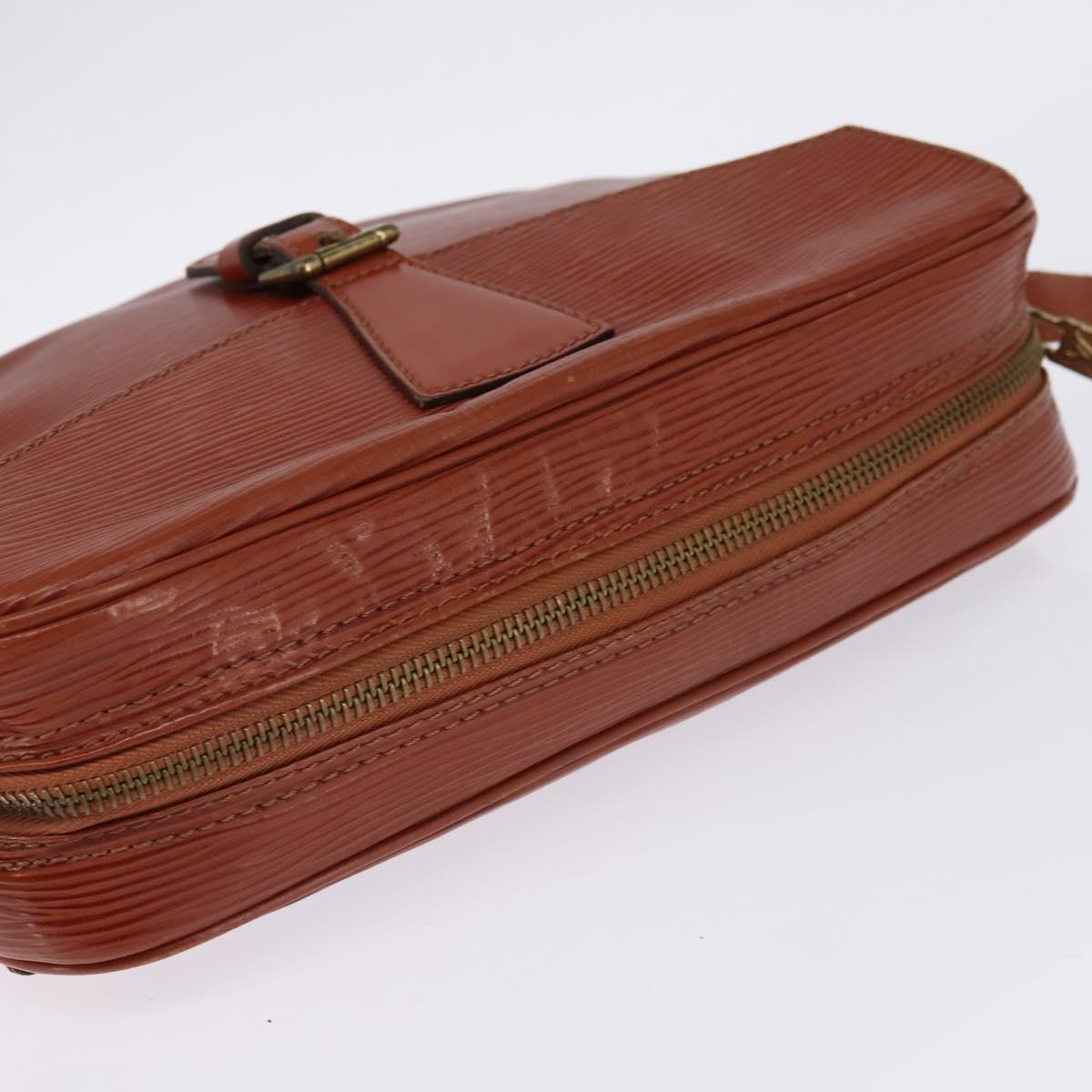 LOUIS VUITTON Epi Jeune Fille MM Shoulder Bag Brown M52153 LV Auth BA6343