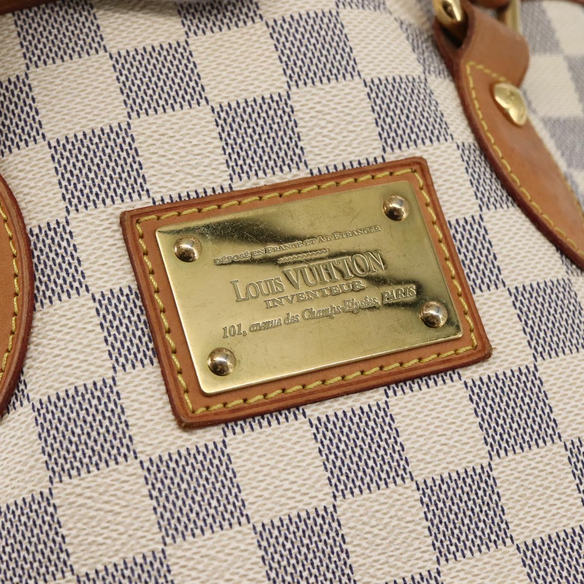 LOUIS VUITTON Damier Azur Hampstead PM Tote Bag N51207 LV Auth BA6345