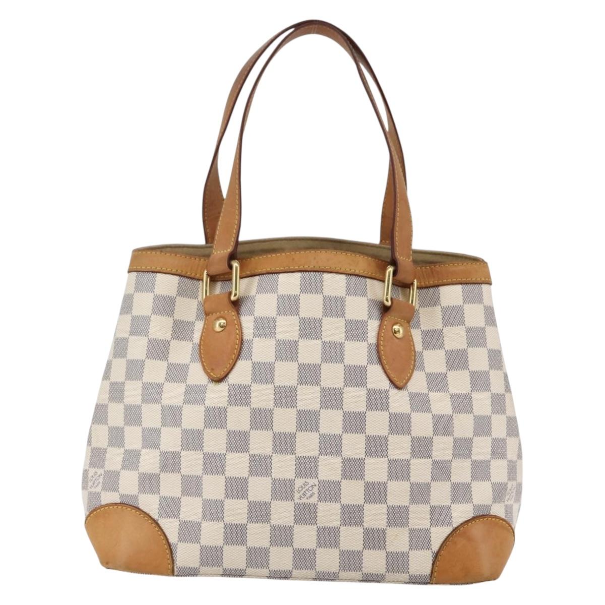 LOUIS VUITTON Damier Azur Hampstead PM Tote Bag N51207 LV Auth BA6345