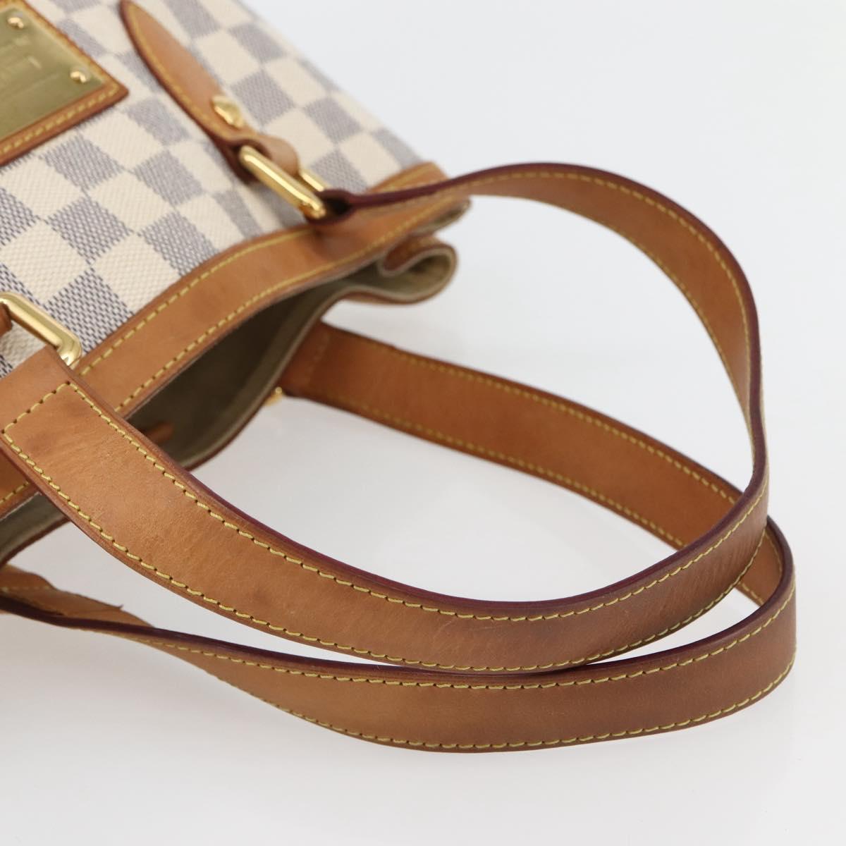 LOUIS VUITTON Damier Azur Hampstead PM Tote Bag N51207 LV Auth BA6345