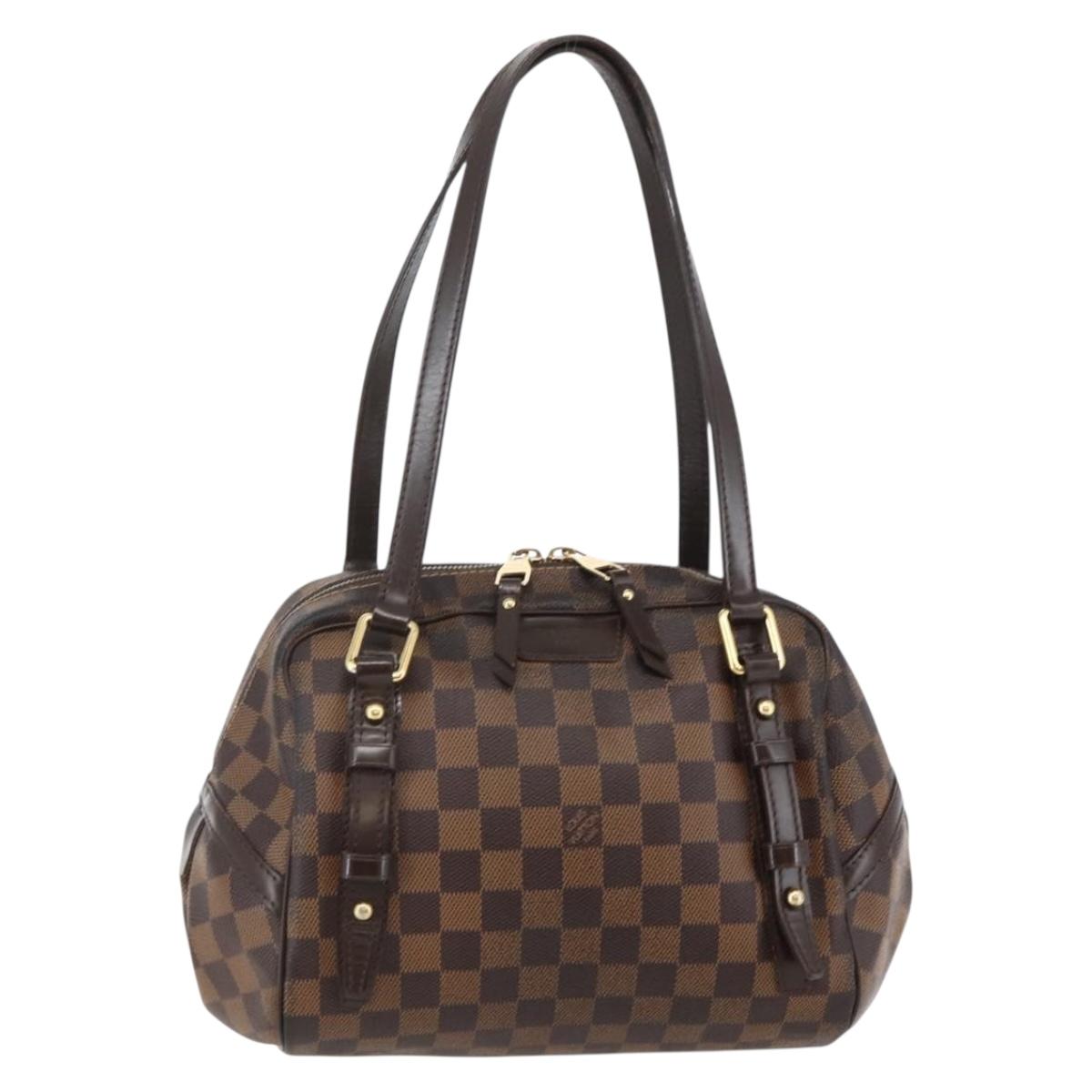 LOUIS VUITTON Damier Ebene Rivington PM Hand Bag N41157 LV Auth BA6346