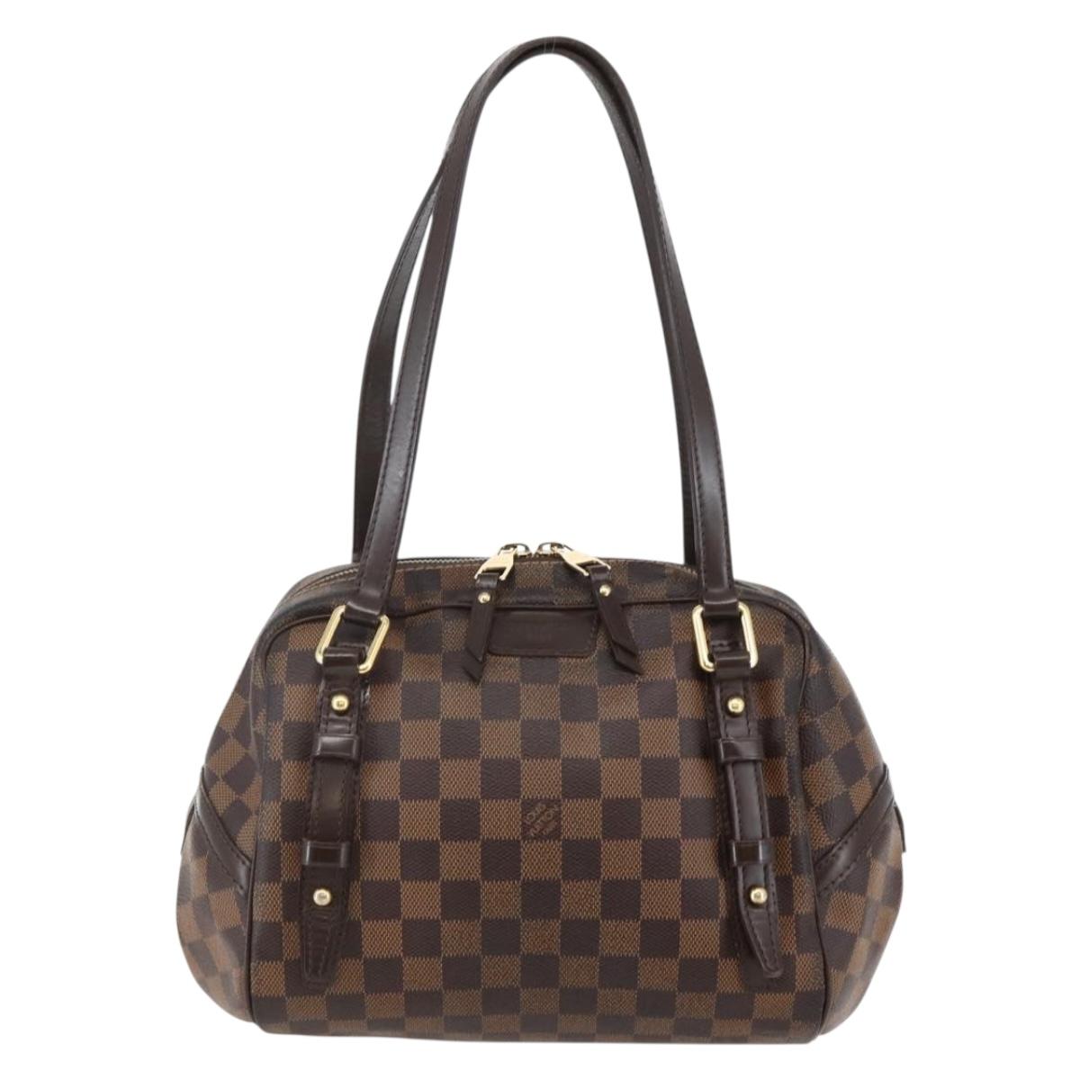 LOUIS VUITTON Damier Ebene Rivington PM Hand Bag N41157 LV Auth BA6346
