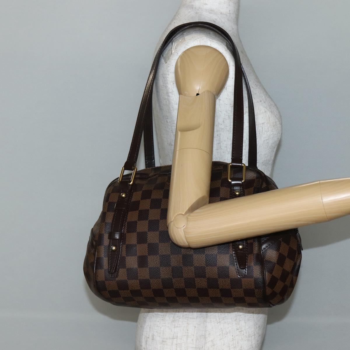 LOUIS VUITTON Damier Ebene Rivington PM Hand Bag N41157 LV Auth BA6346