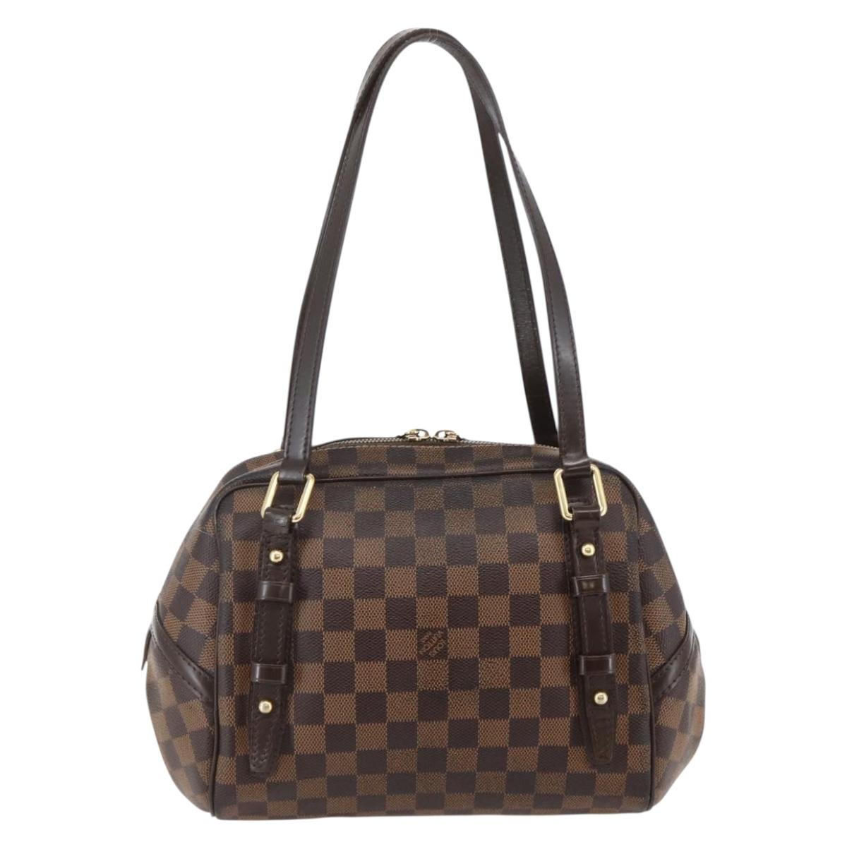 LOUIS VUITTON Damier Ebene Rivington PM Hand Bag N41157 LV Auth BA6346