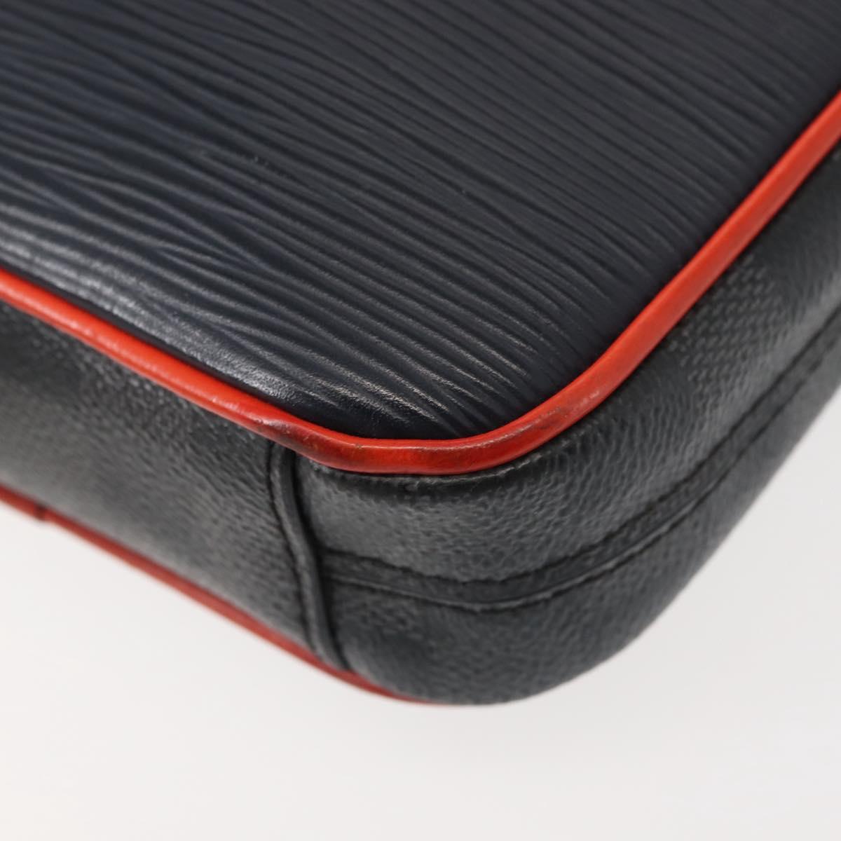 LOUIS VUITTON Epi Damier Graphite Danube PM Bag Navy M51460 LV Auth BA6348