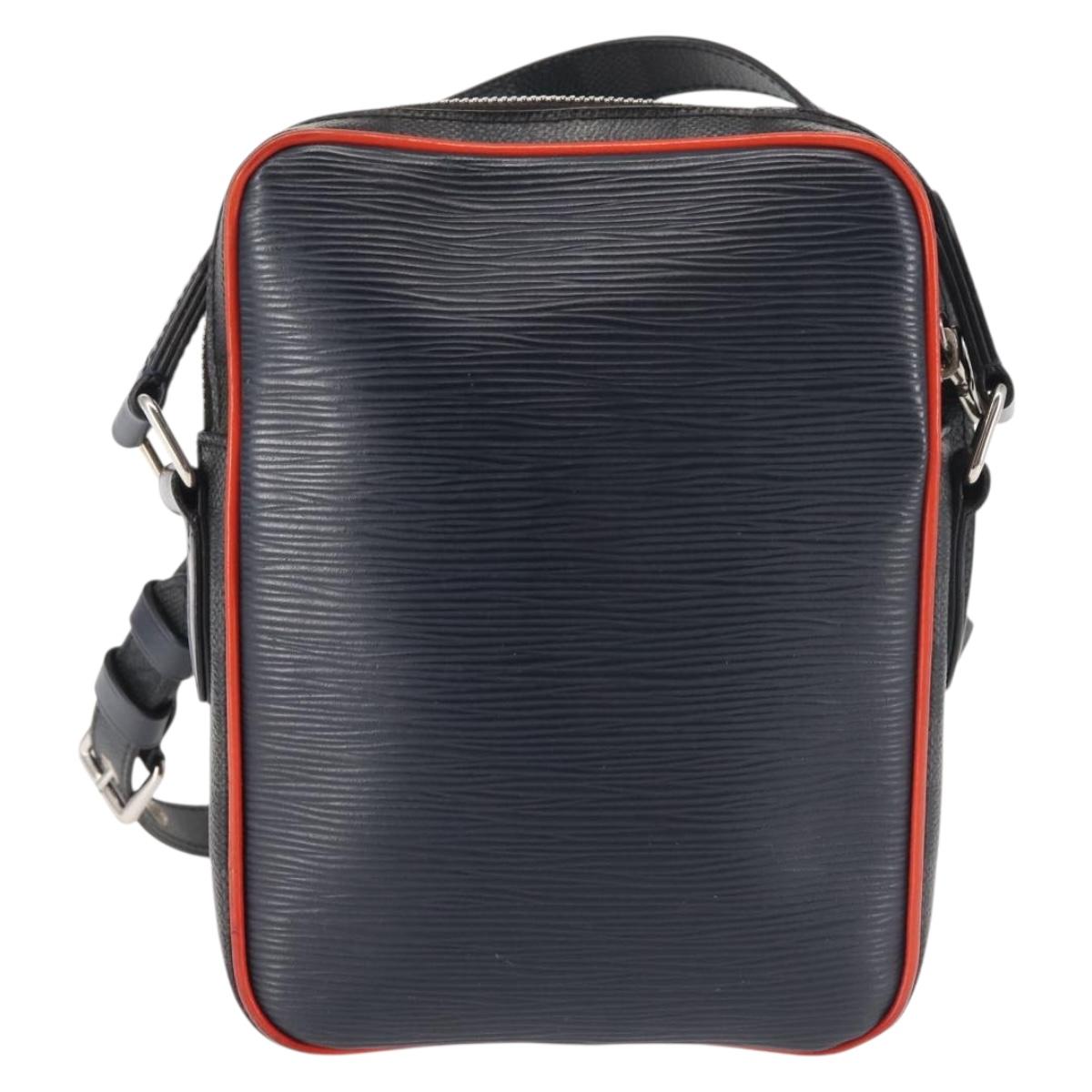 LOUIS VUITTON Epi Damier Graphite Danube PM Bag Navy M51460 LV Auth BA6348