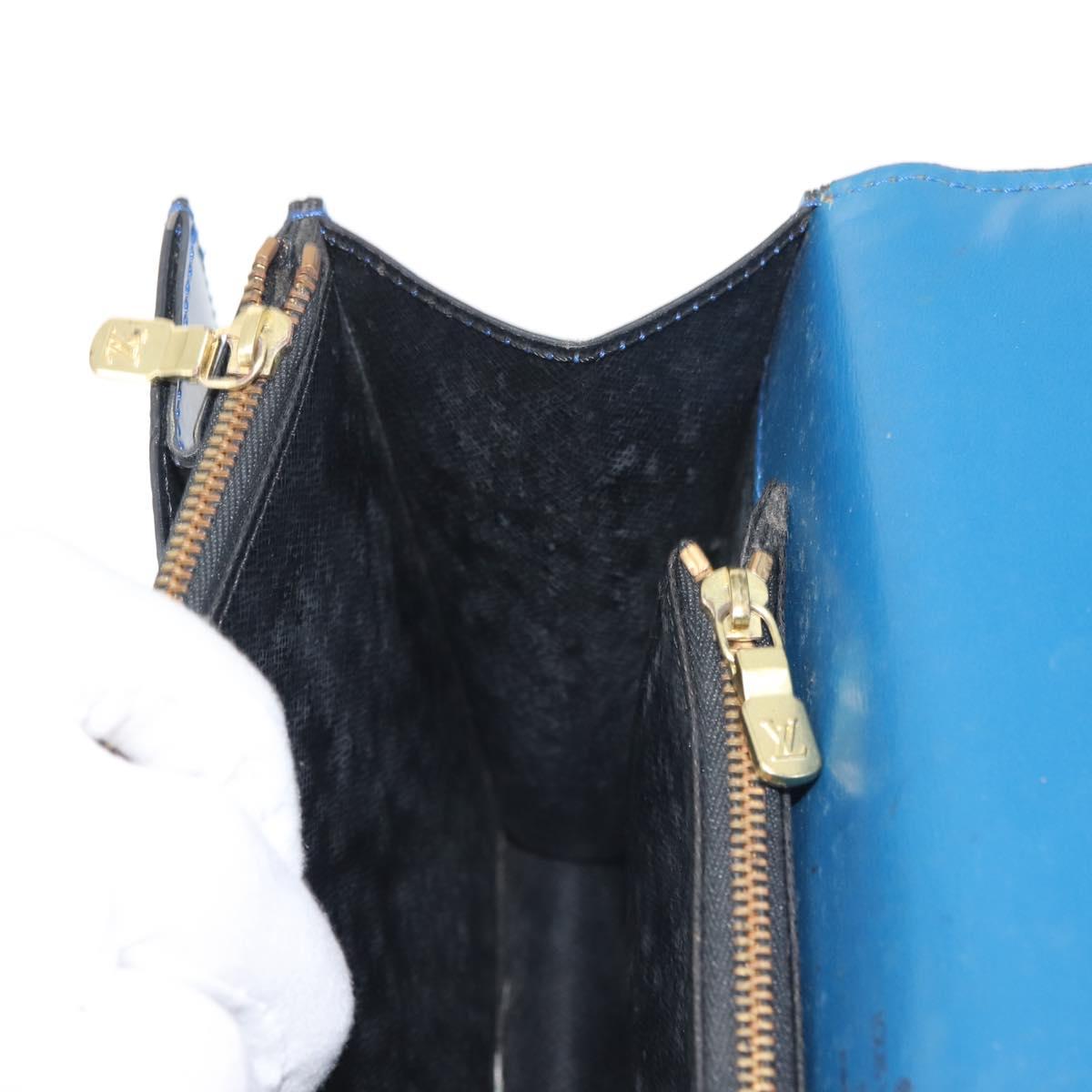 LOUIS VUITTON Epi Concorde Hand Bag Blue M52135 LV Auth BA6353