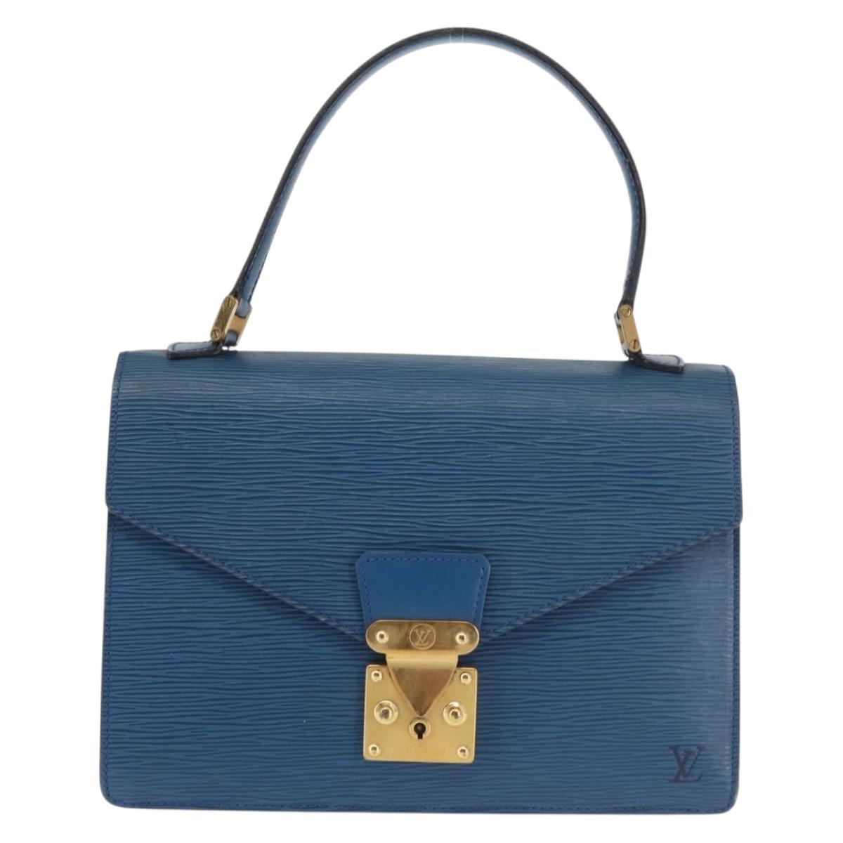 LOUIS VUITTON Epi Concorde Hand Bag Blue M52135 LV Auth BA6353