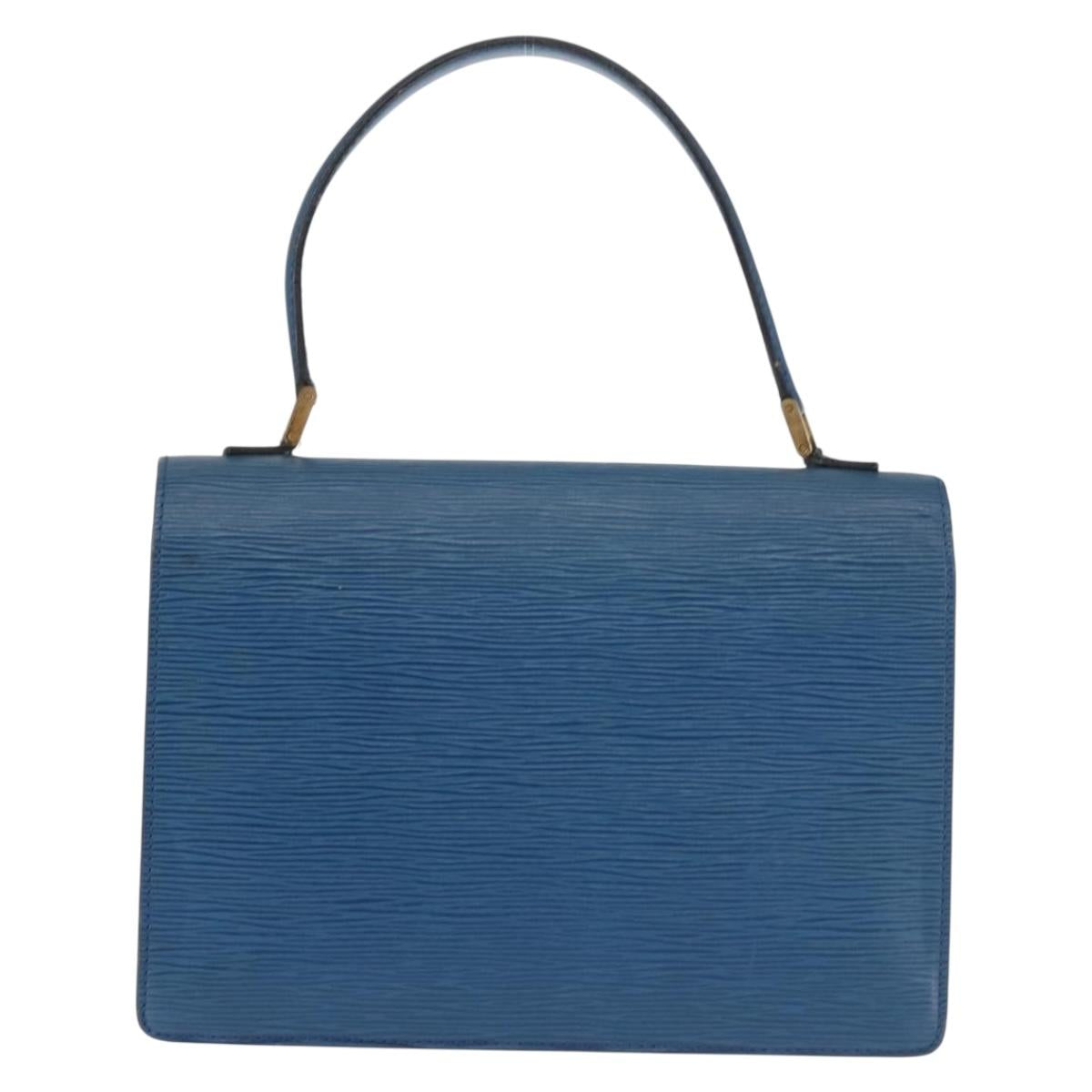 LOUIS VUITTON Epi Concorde Hand Bag Blue M52135 LV Auth BA6353