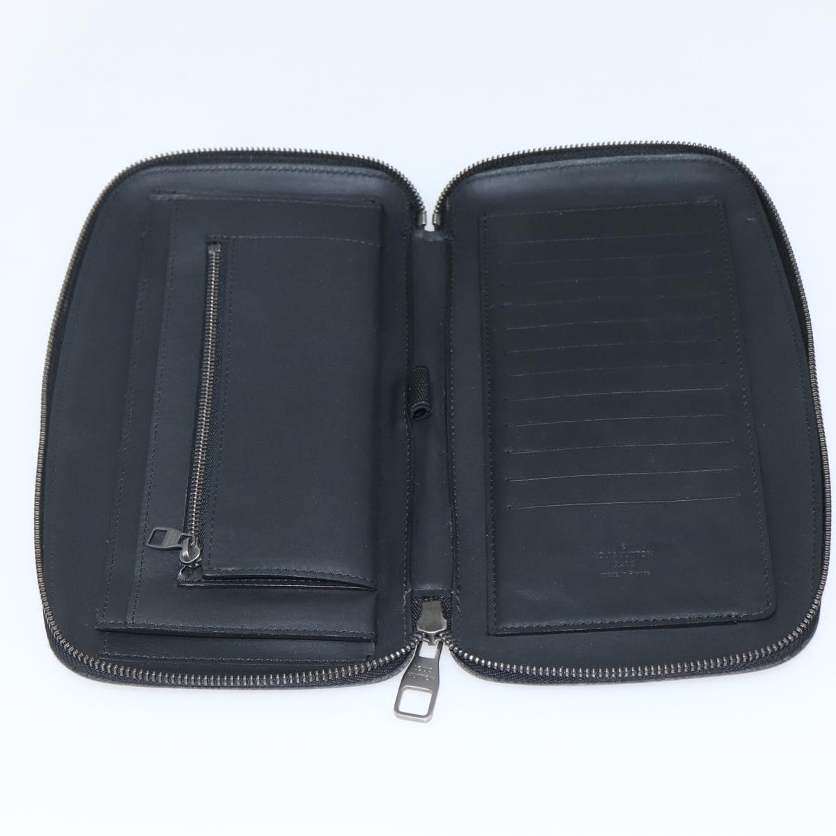 LOUIS VUITTON Damier Infini Organizer Atholl Bag Black N41382 LV Auth BA6356