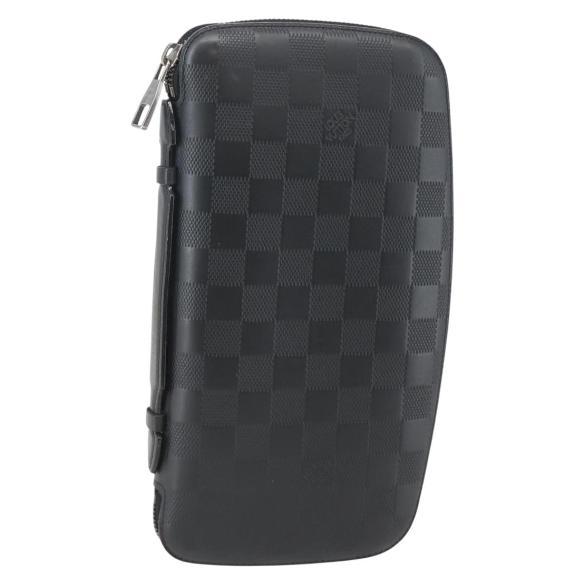 LOUIS VUITTON Damier Infini Organizer Atholl Bag Black N41382 LV Auth BA6356