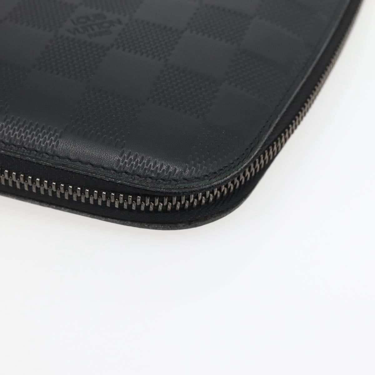 LOUIS VUITTON Damier Infini Organizer Atholl Bag Black N41382 LV Auth BA6356