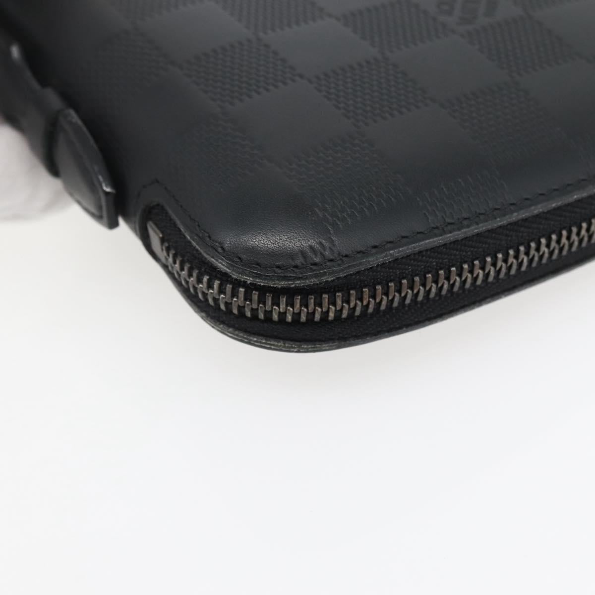 LOUIS VUITTON Damier Infini Organizer Atholl Bag Black N41382 LV Auth BA6356