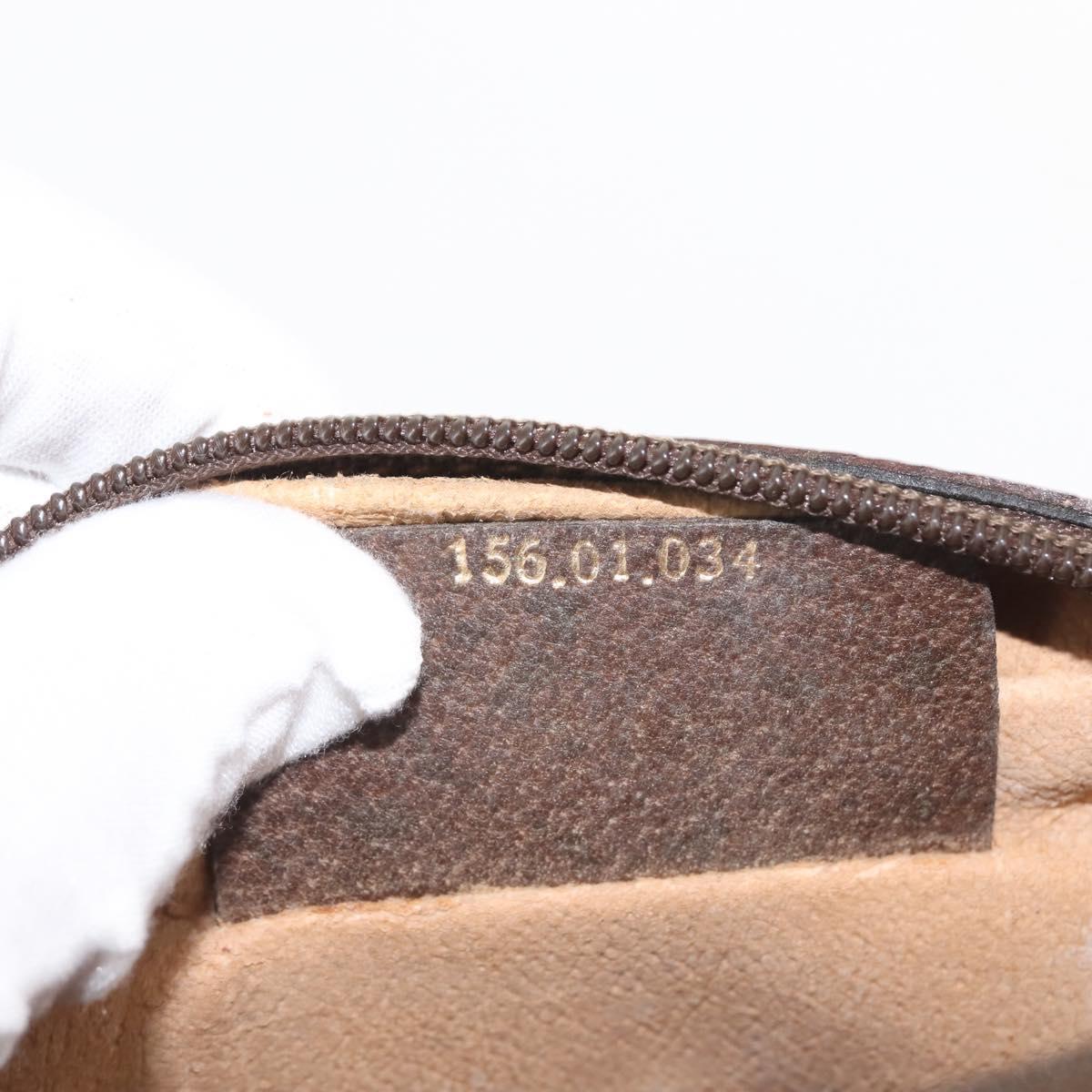 GUCCI GG Supreme Web Sherry Line Clutch Bag Beige Gold 156 01 034 Auth BA6357