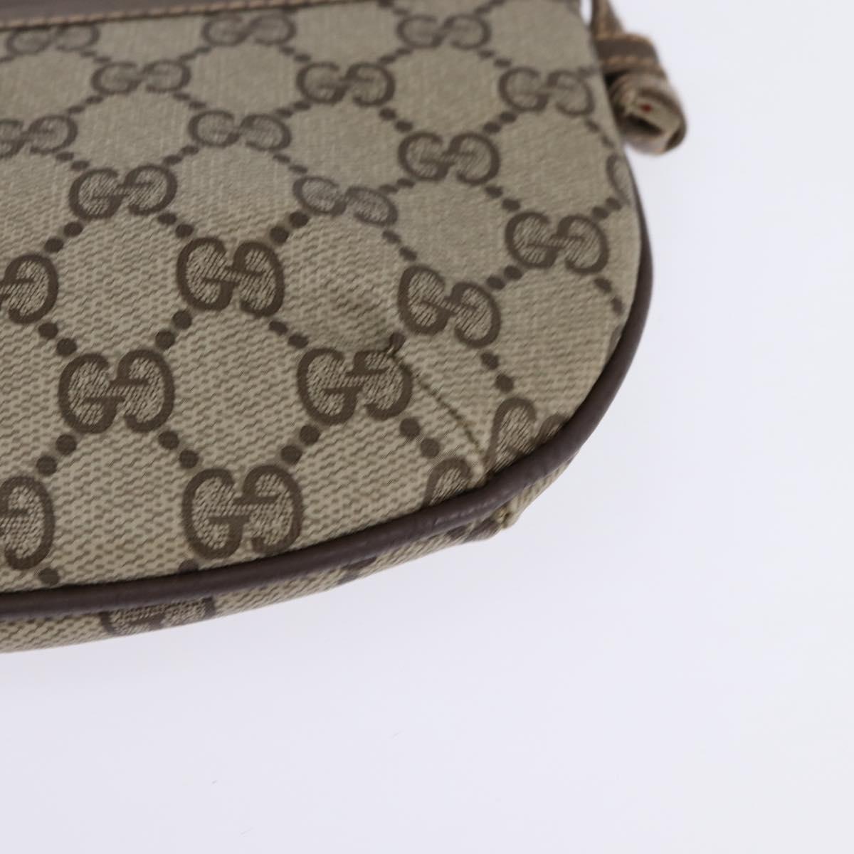 GUCCI GG Supreme Shoulder Bag PVC Beige Gold 904 02 020 Auth BA6380