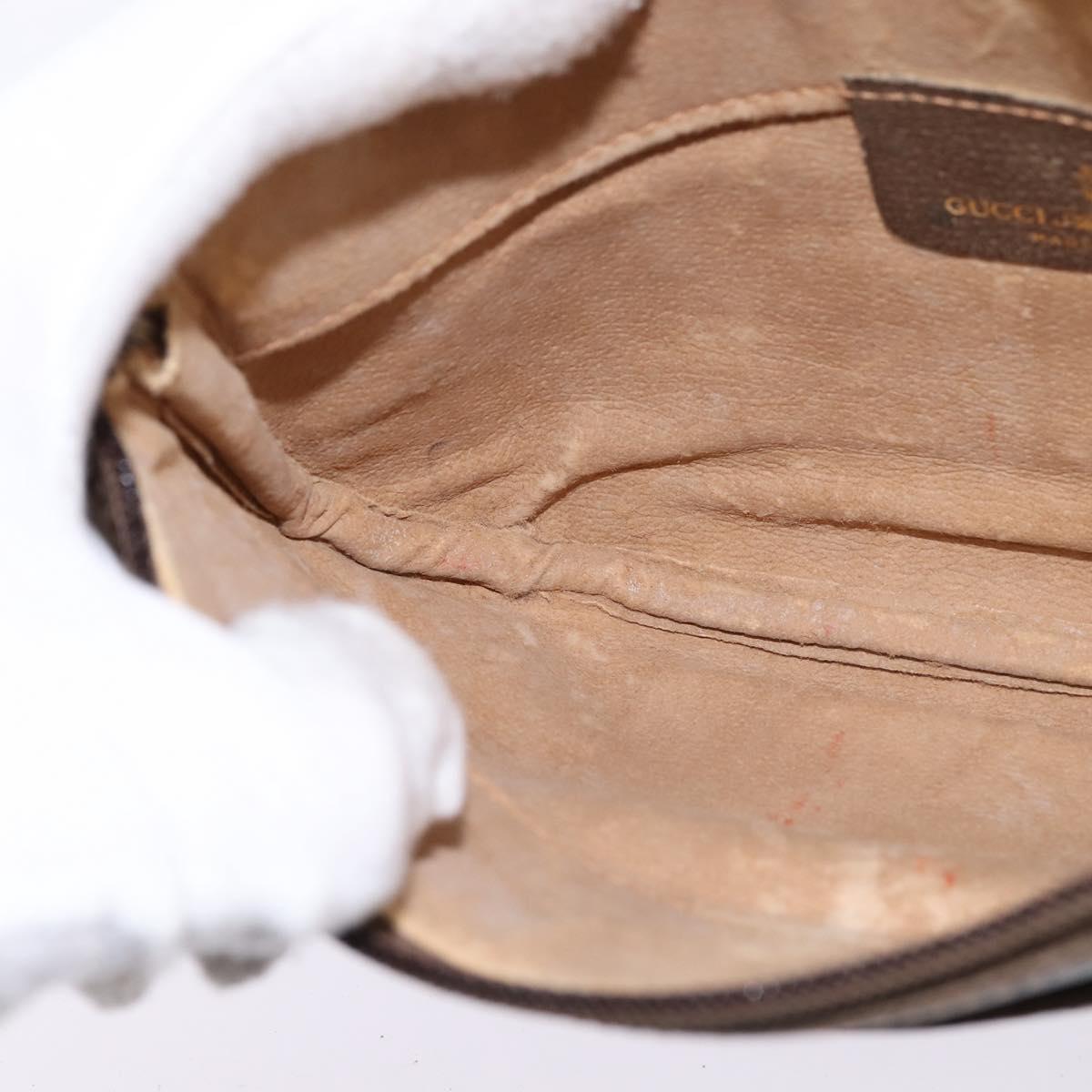 GUCCI GG Supreme Shoulder Bag PVC Beige Gold 904 02 020 Auth BA6380