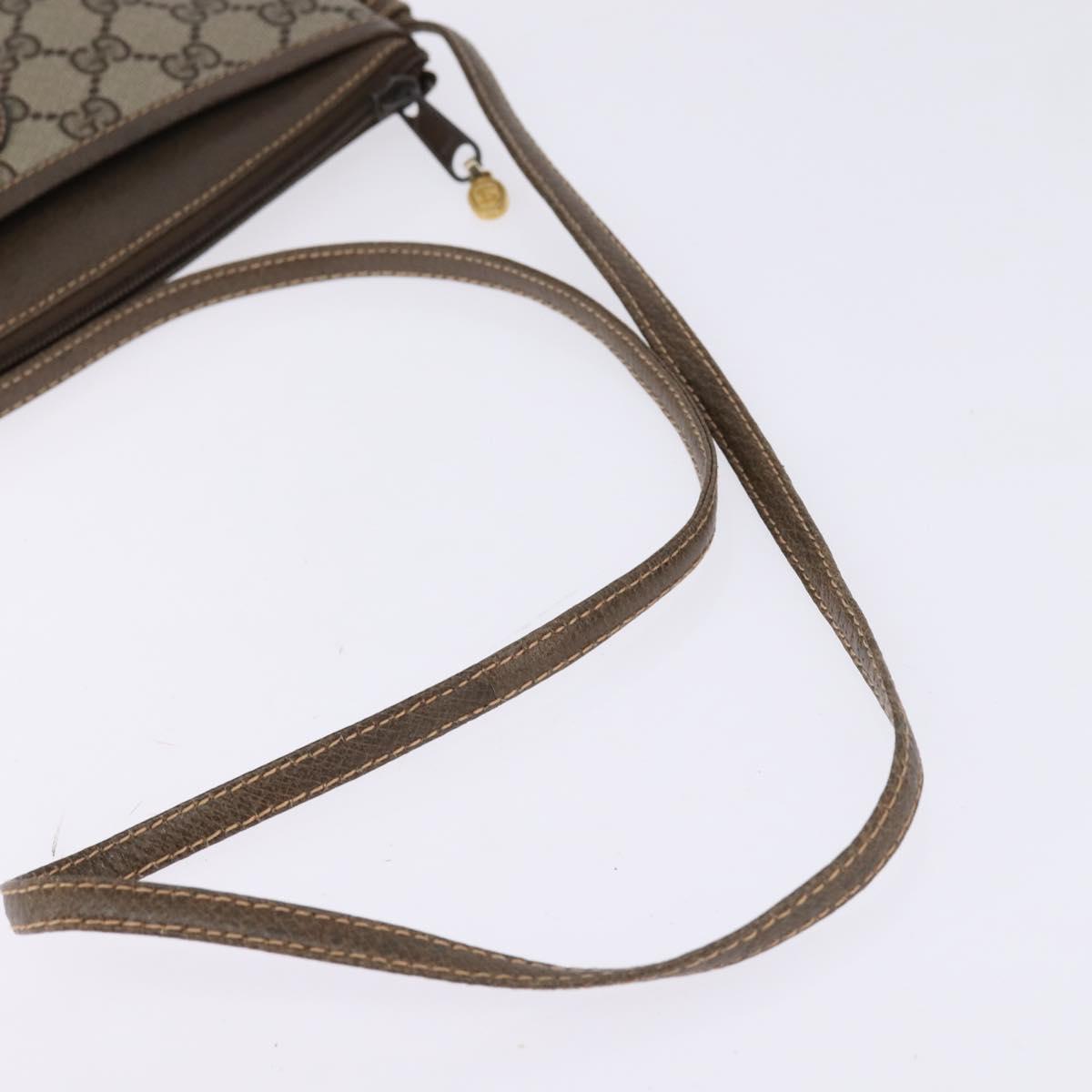 GUCCI GG Supreme Shoulder Bag PVC Beige Gold 904 02 020 Auth BA6380