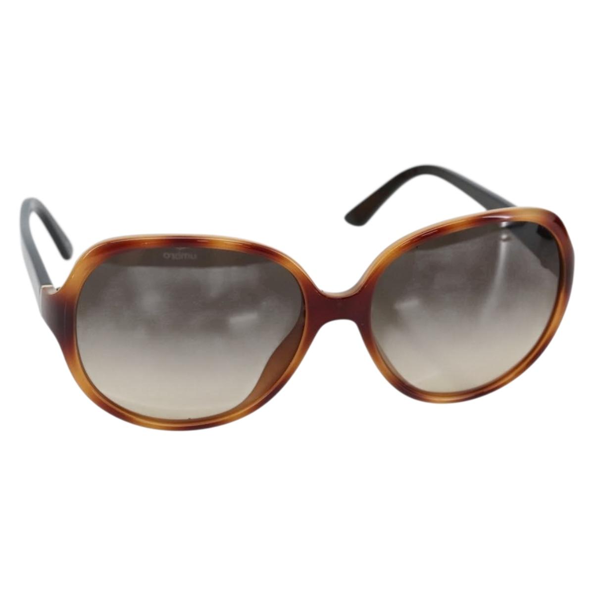FENDI Sunglasses Plastic Brown Auth BA6384