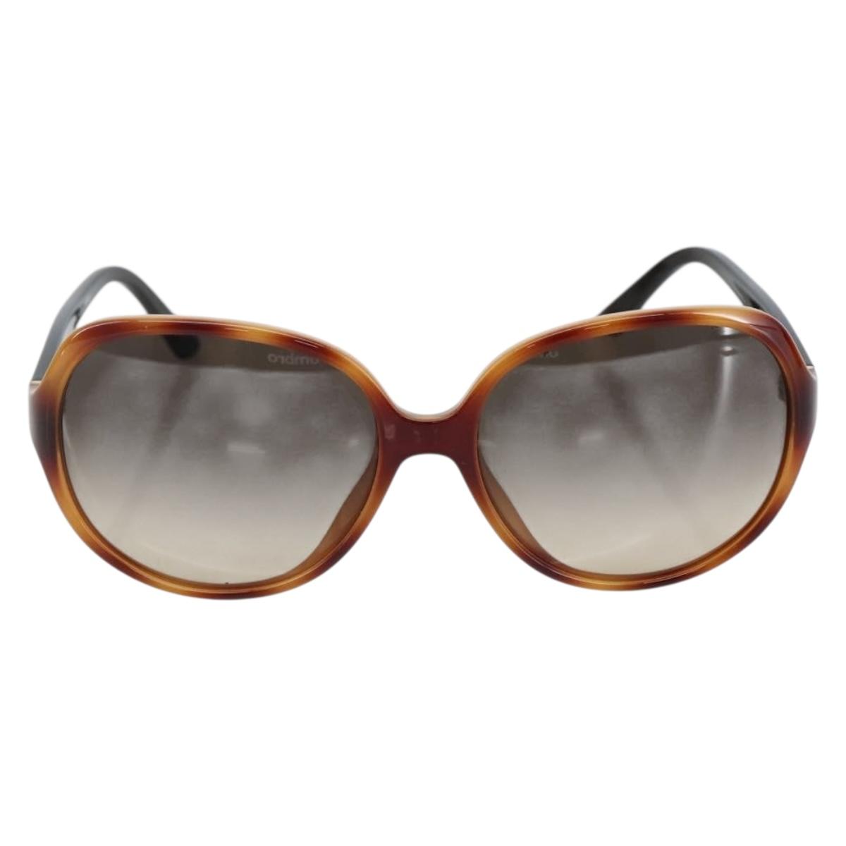 FENDI Sunglasses Plastic Brown Auth BA6384