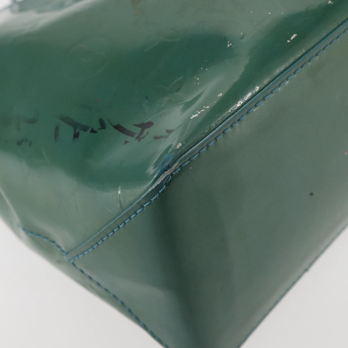 LOUIS VUITTON Vernis Wilshire Boulevard Bag Blue galatic M93646 LV Auth BA6406