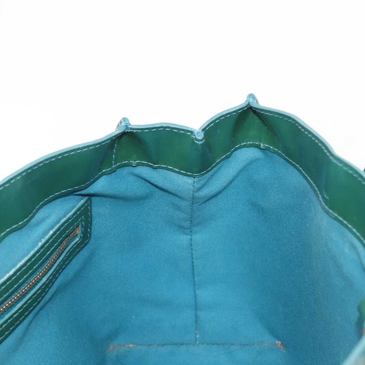 LOUIS VUITTON Vernis Wilshire Boulevard Bag Blue galatic M93646 LV Auth BA6406