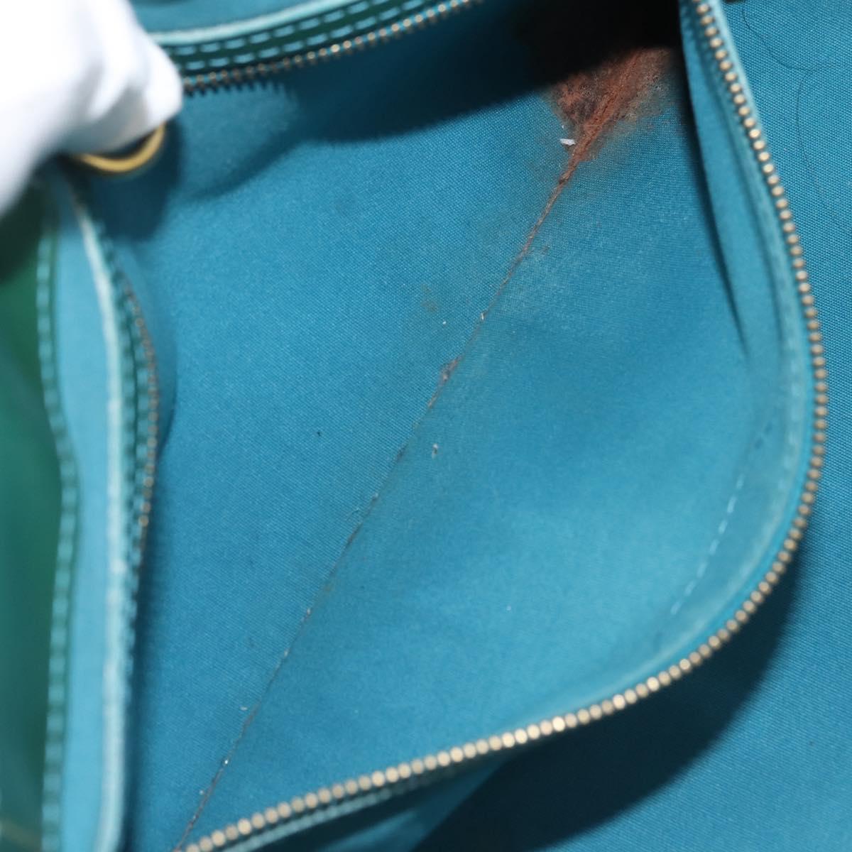 LOUIS VUITTON Vernis Wilshire Boulevard Bag Blue galatic M93646 LV Auth BA6406