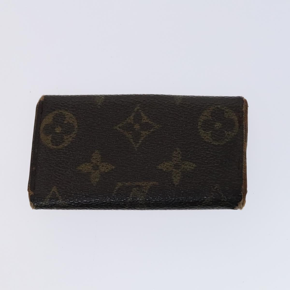 LOUIS VUITTON Monogram Epi Key Case 4Set Noir LV Auth BA641