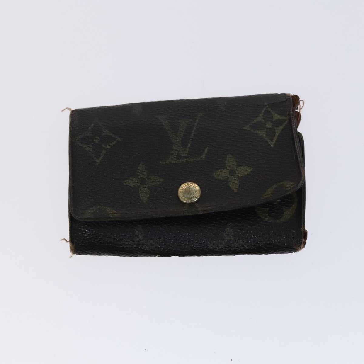 LOUIS VUITTON Monogram Epi Key Case 4Set Noir LV Auth BA641