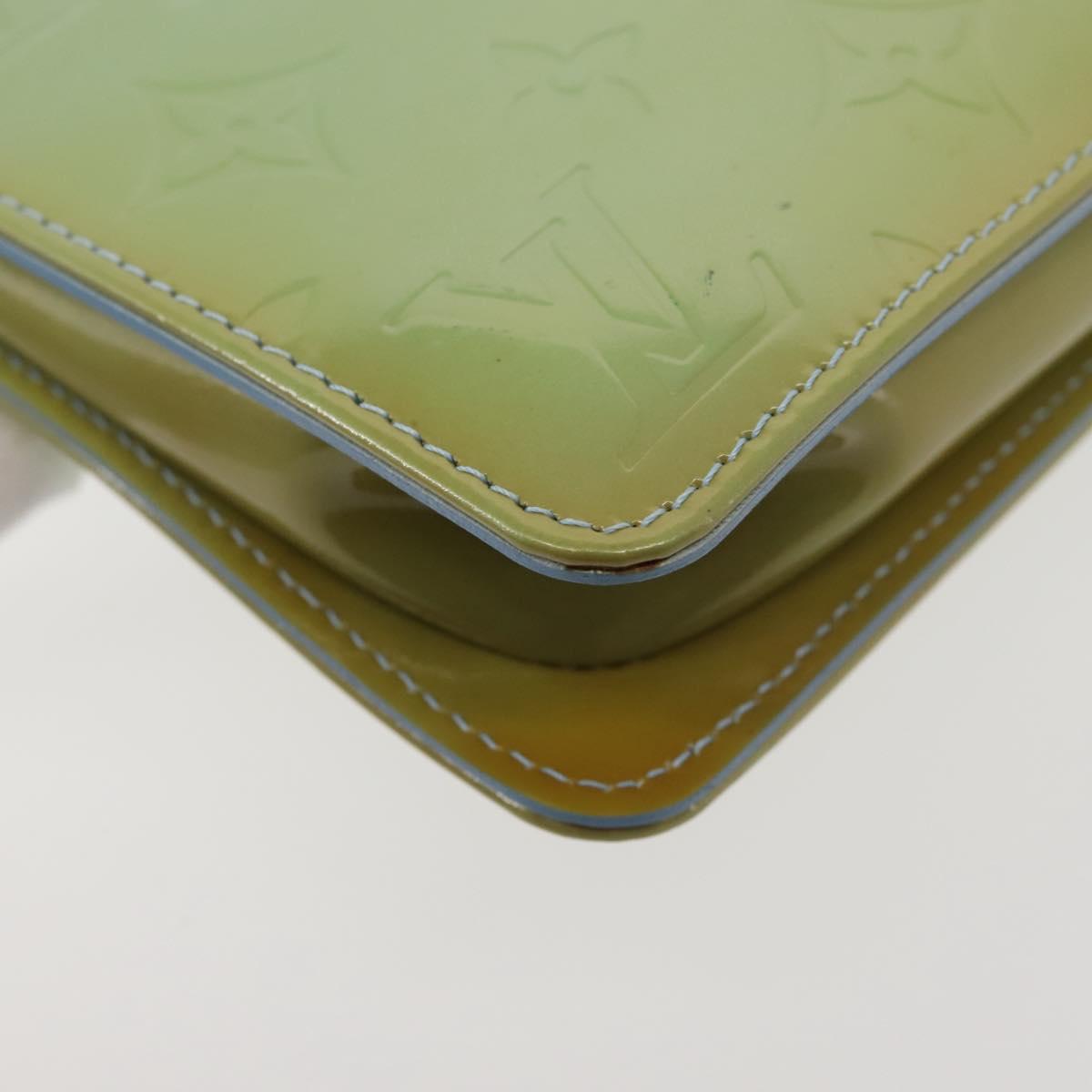 LOUIS VUITTON Monogram Vernis Lexington Pouch Baby Blue M91011 LV Auth BA6411