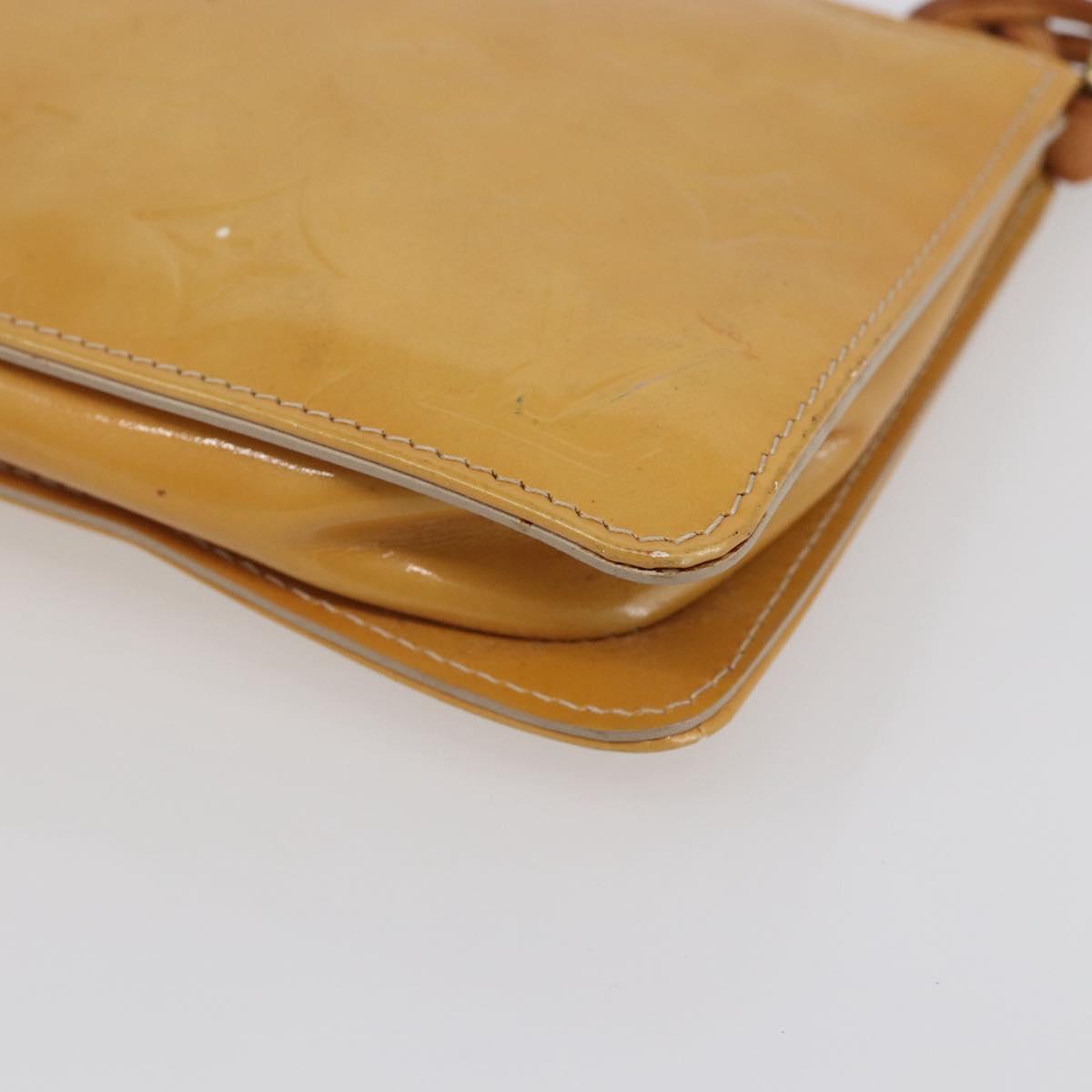 LOUIS VUITTON Monogram Vernis Lexington Pouch Beige M91010 LV Auth BA6412