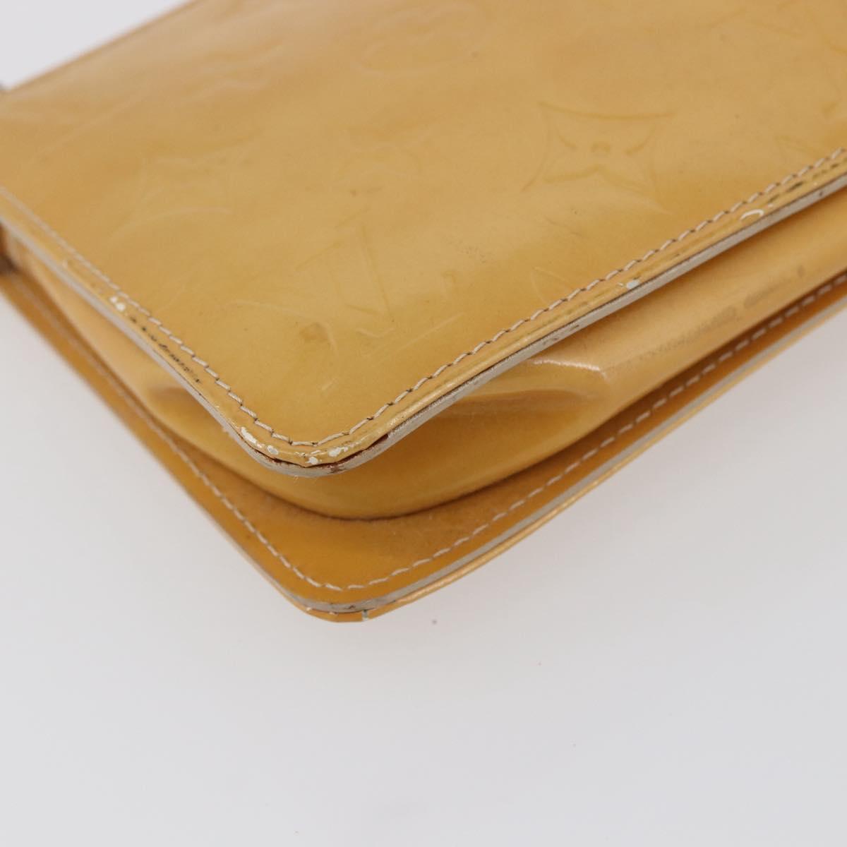 LOUIS VUITTON Monogram Vernis Lexington Pouch Beige M91010 LV Auth BA6412