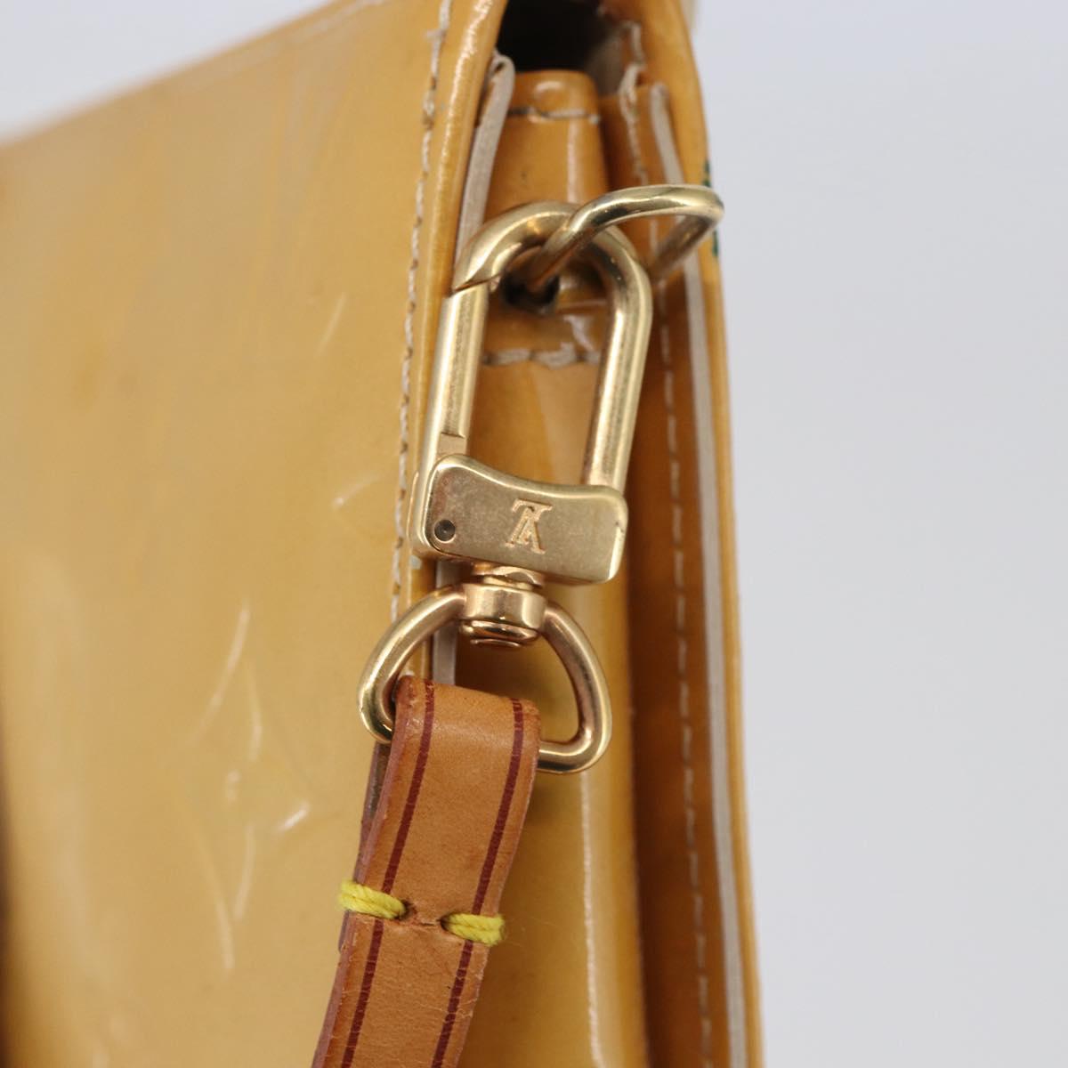 LOUIS VUITTON Monogram Vernis Lexington Pouch Beige M91010 LV Auth BA6412