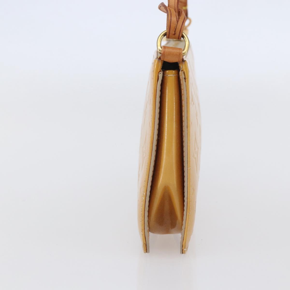 LOUIS VUITTON Monogram Vernis Lexington Pouch Beige M91010 LV Auth BA6412